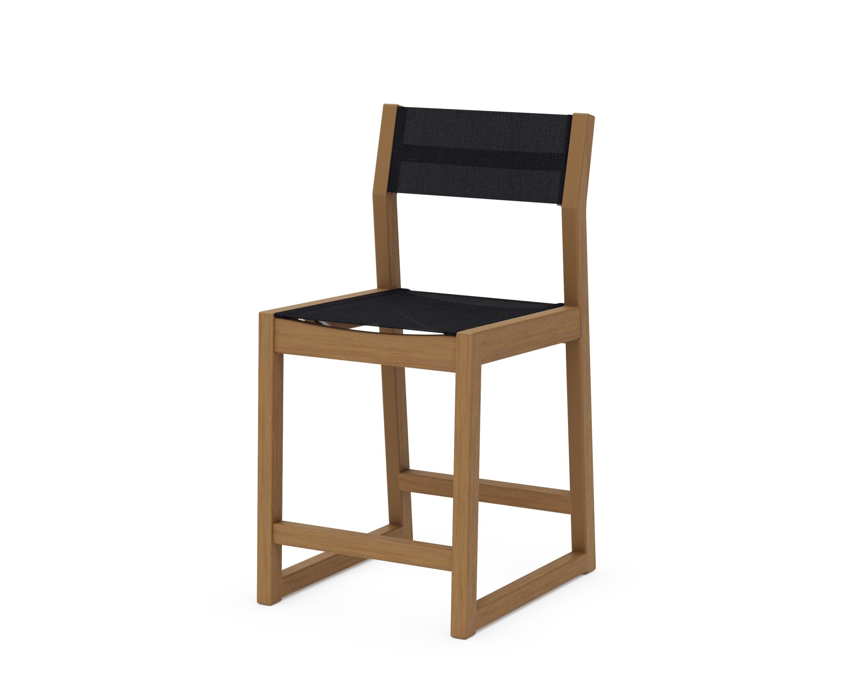 EDGE Sling Counter Side Chair in Natural / Black Sling