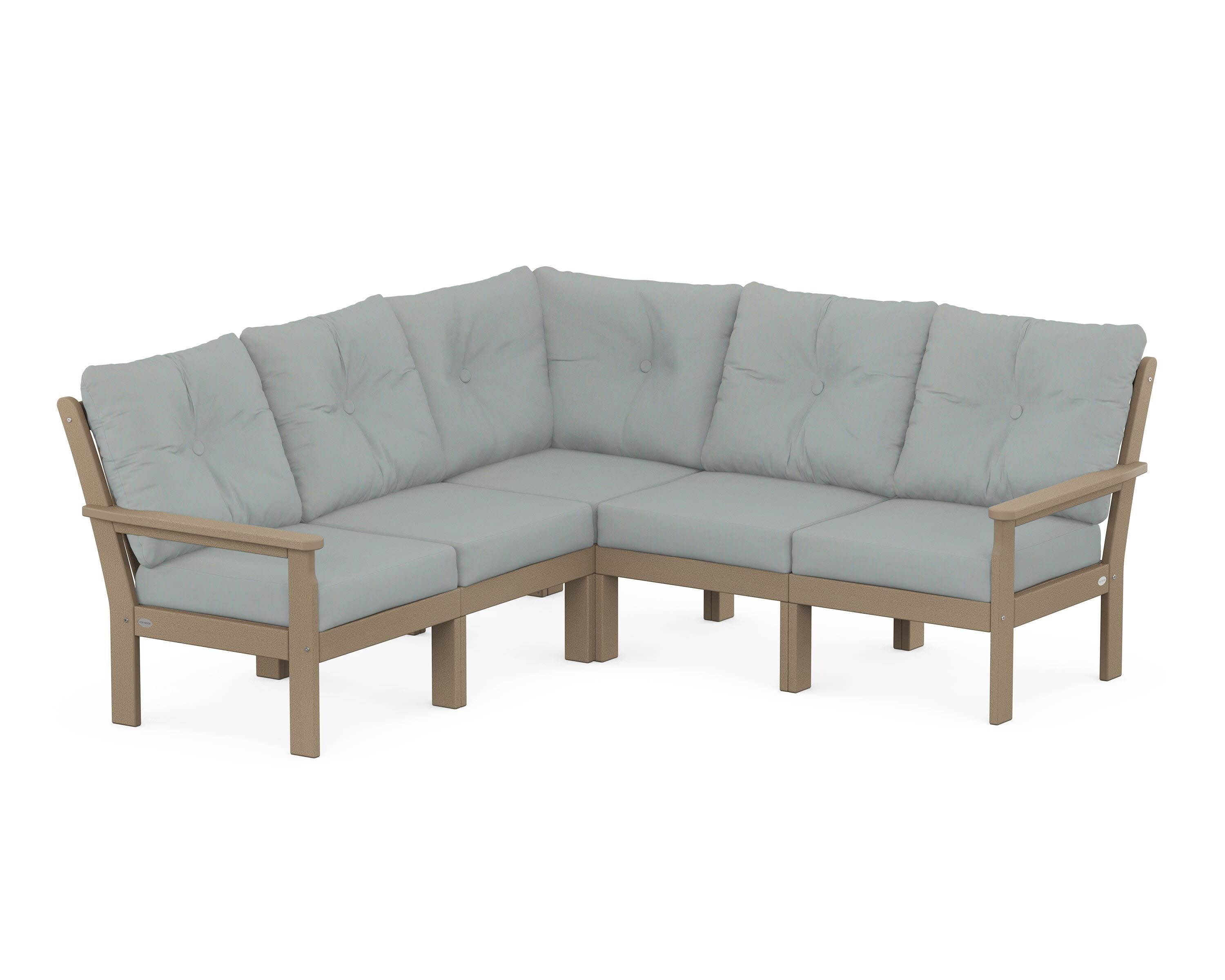 Vineyard 5-Piece Sectional in Vintage Sahara / Spa