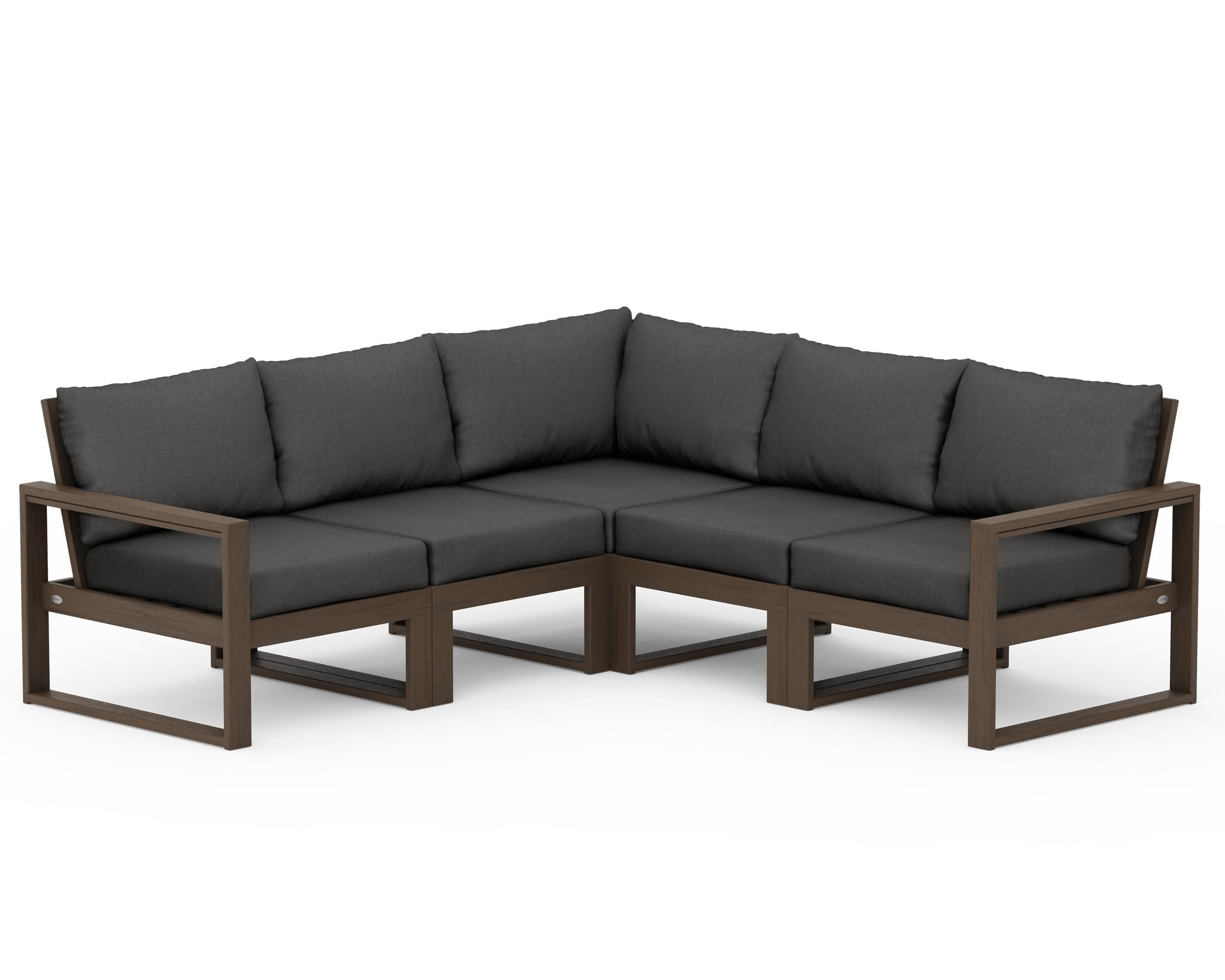 EDGE 5-Piece Modular Deep Seating Set in Kona / Spectrum Carbon