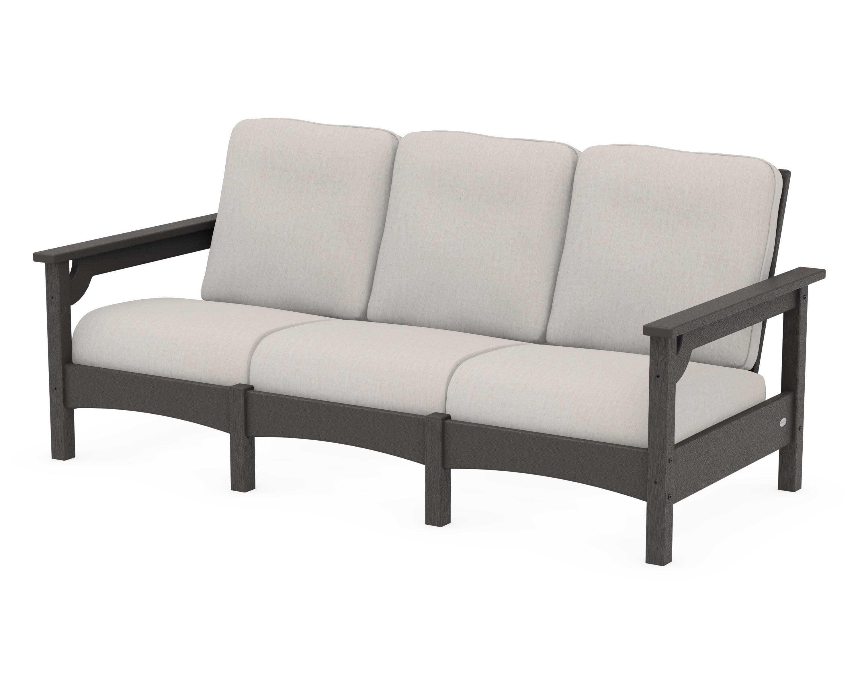 Club Sofa in Vintage Coffee / Cast Ash