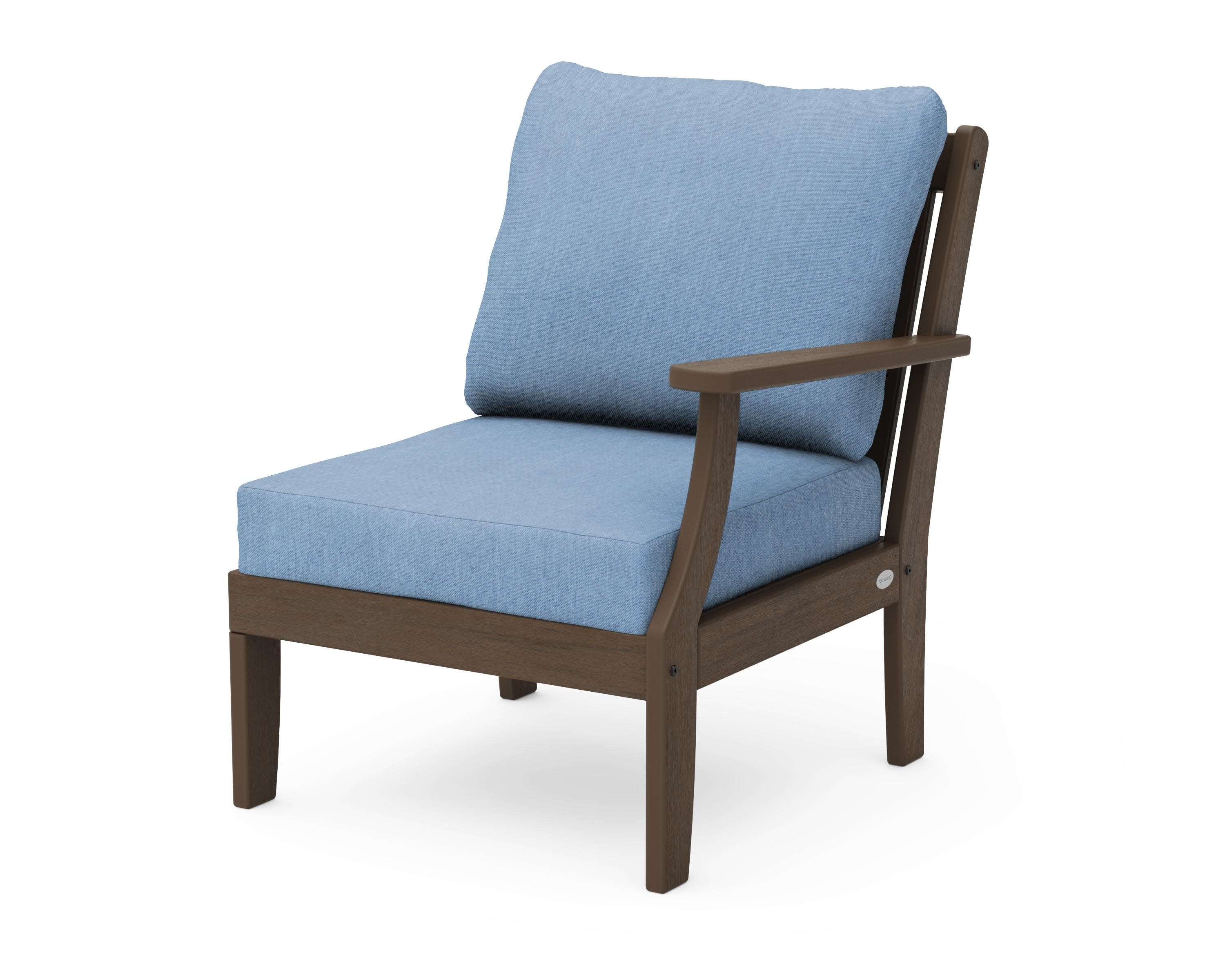Braxton Modular Right Arm Chair in Kona / Sky Blue