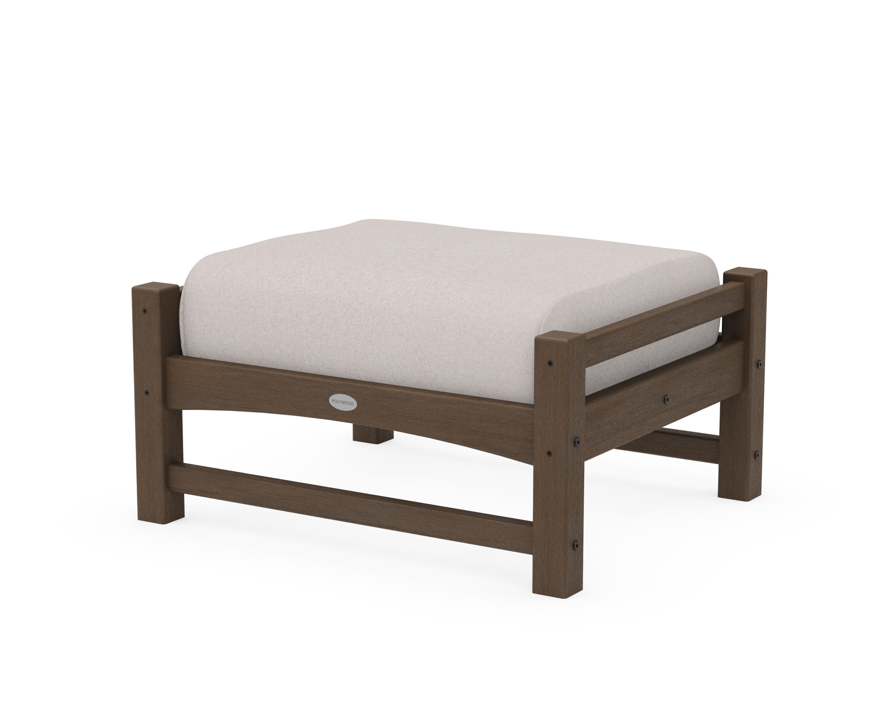 Club Ottoman in Kona / Dune Burlap
