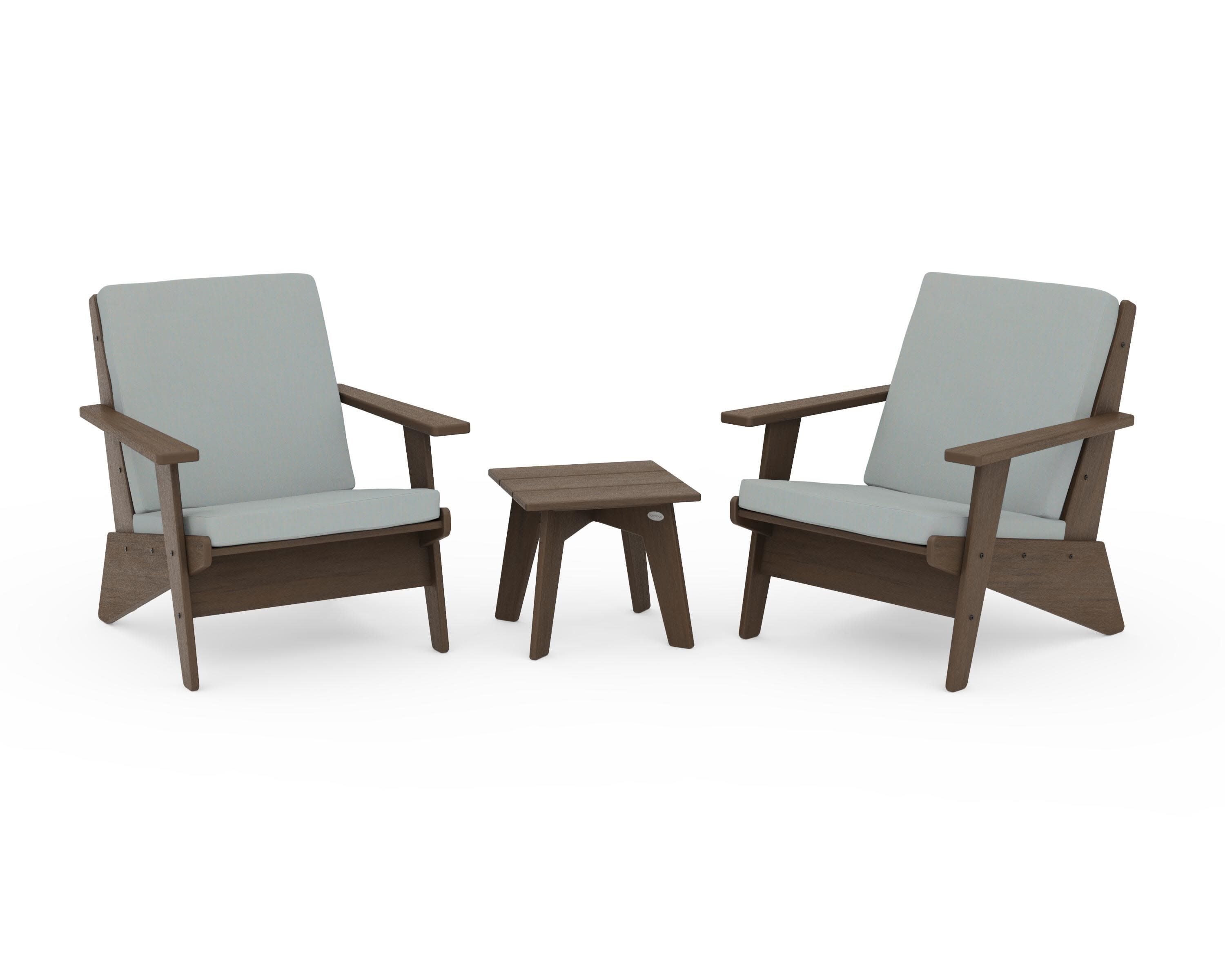 Riviera Modern Lounge 3-Piece Set in Kona / Spa