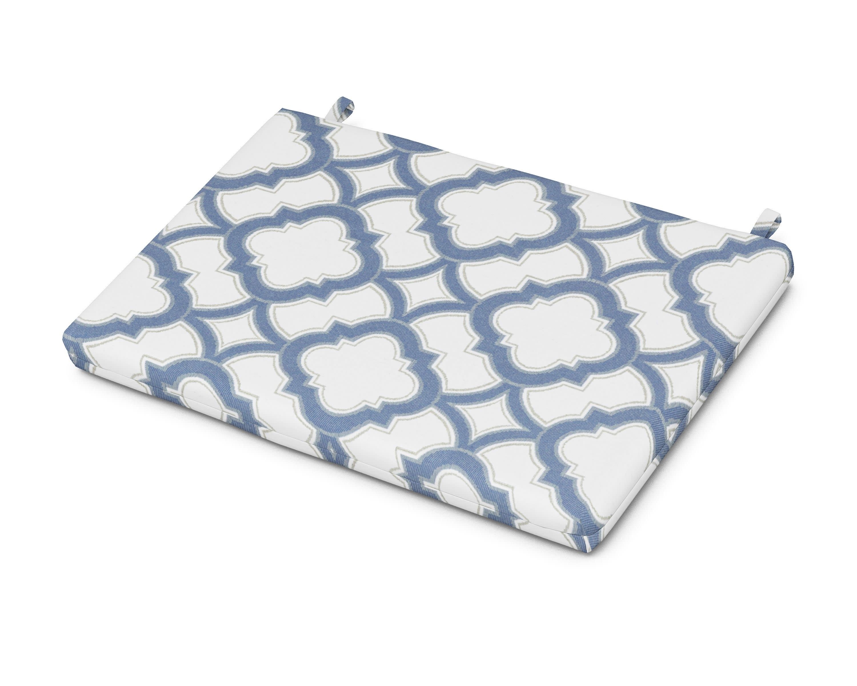 Eastport Lounge Chair Cushion in Trellis Sky Blue