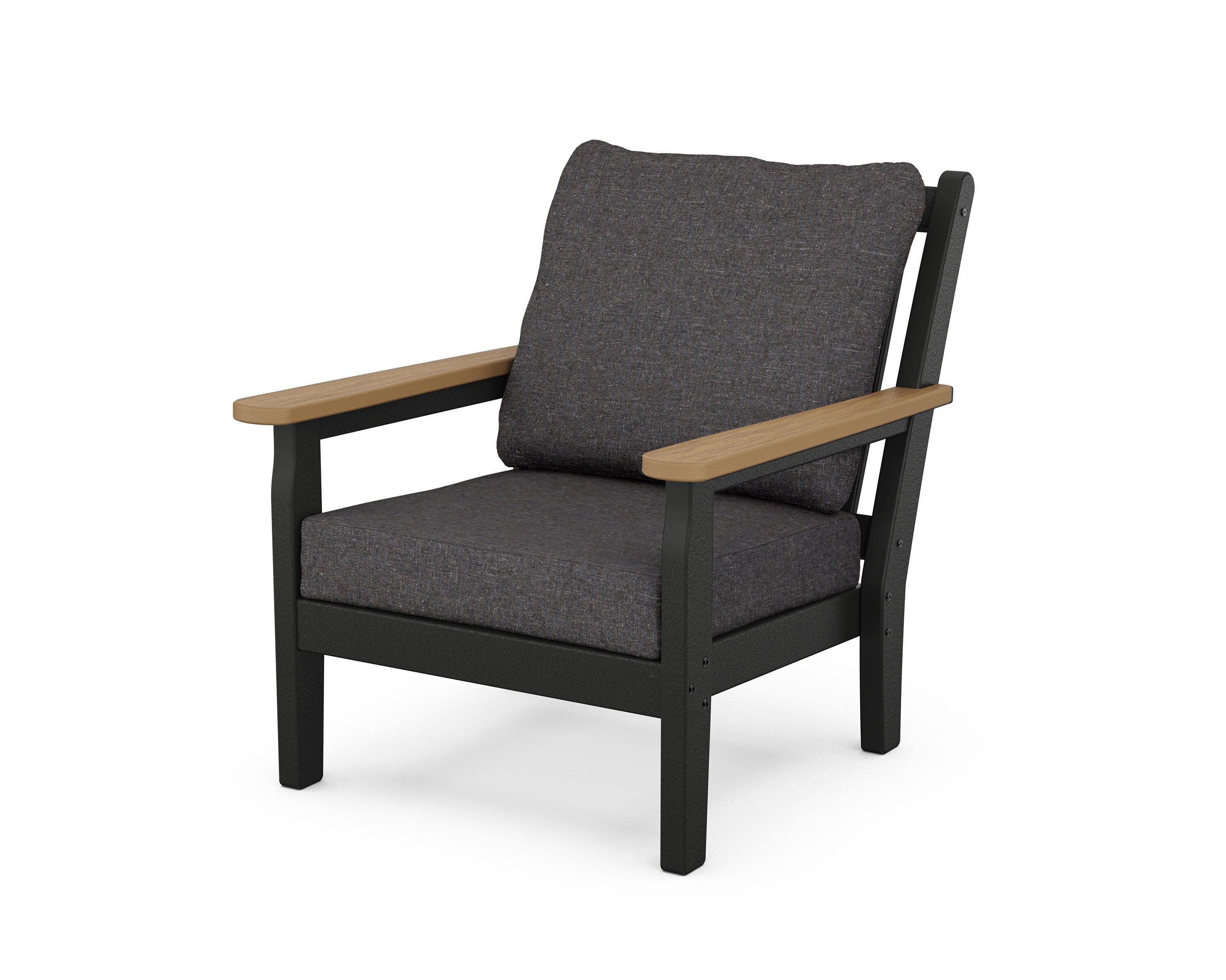 Chippendale Deep Seating Chair in Black / Natural / Ash Charcoal