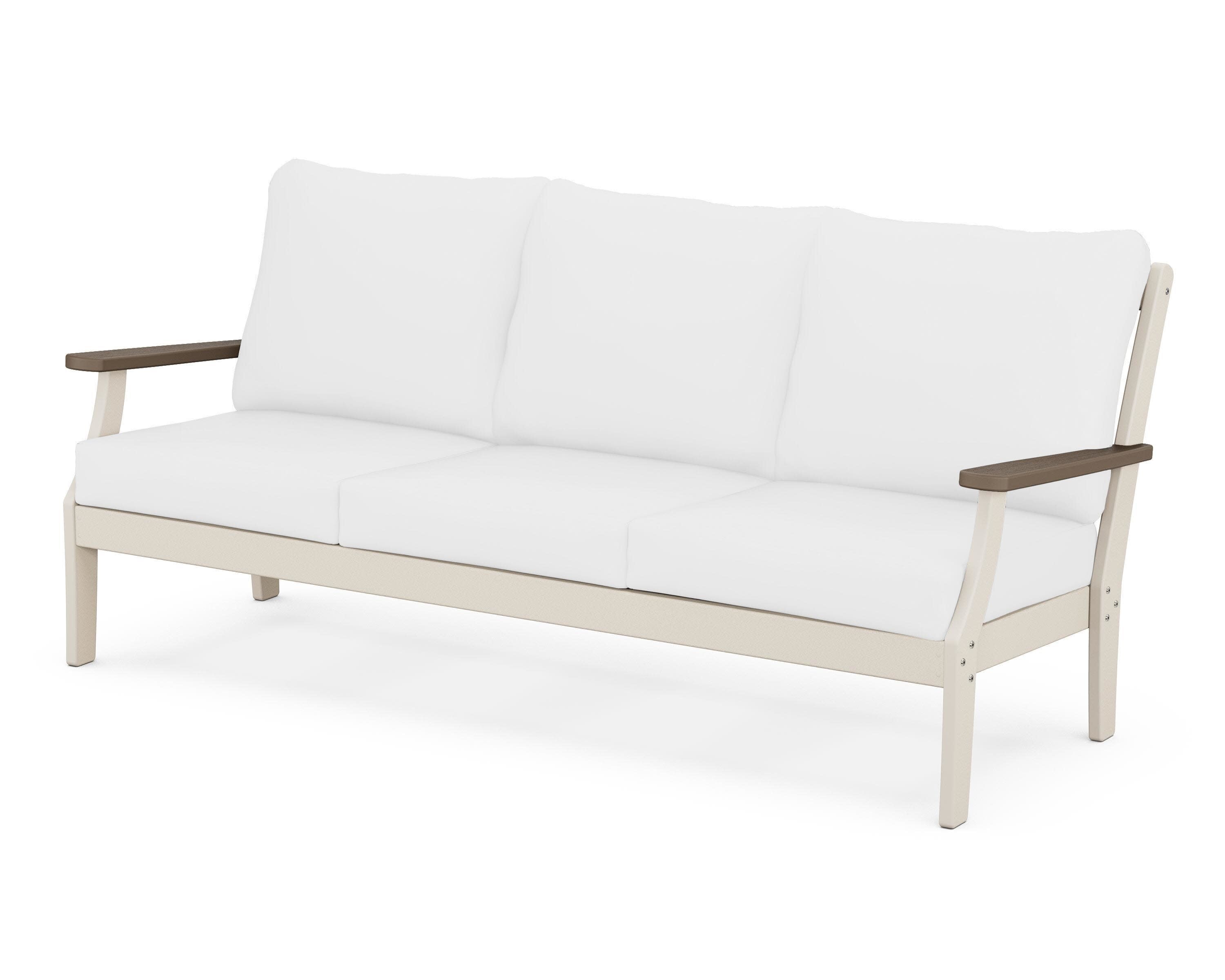 Braxton Deep Seating Sofa in Sand / Kona / Natural