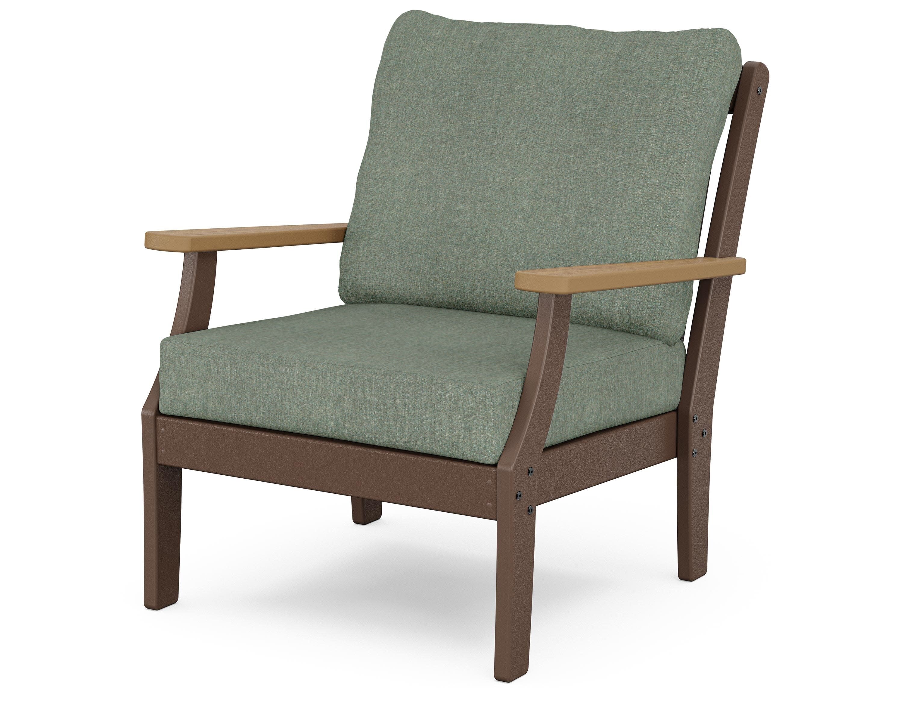 Braxton Deep Seating Chair in Mahogany / Natural / Cast Sage