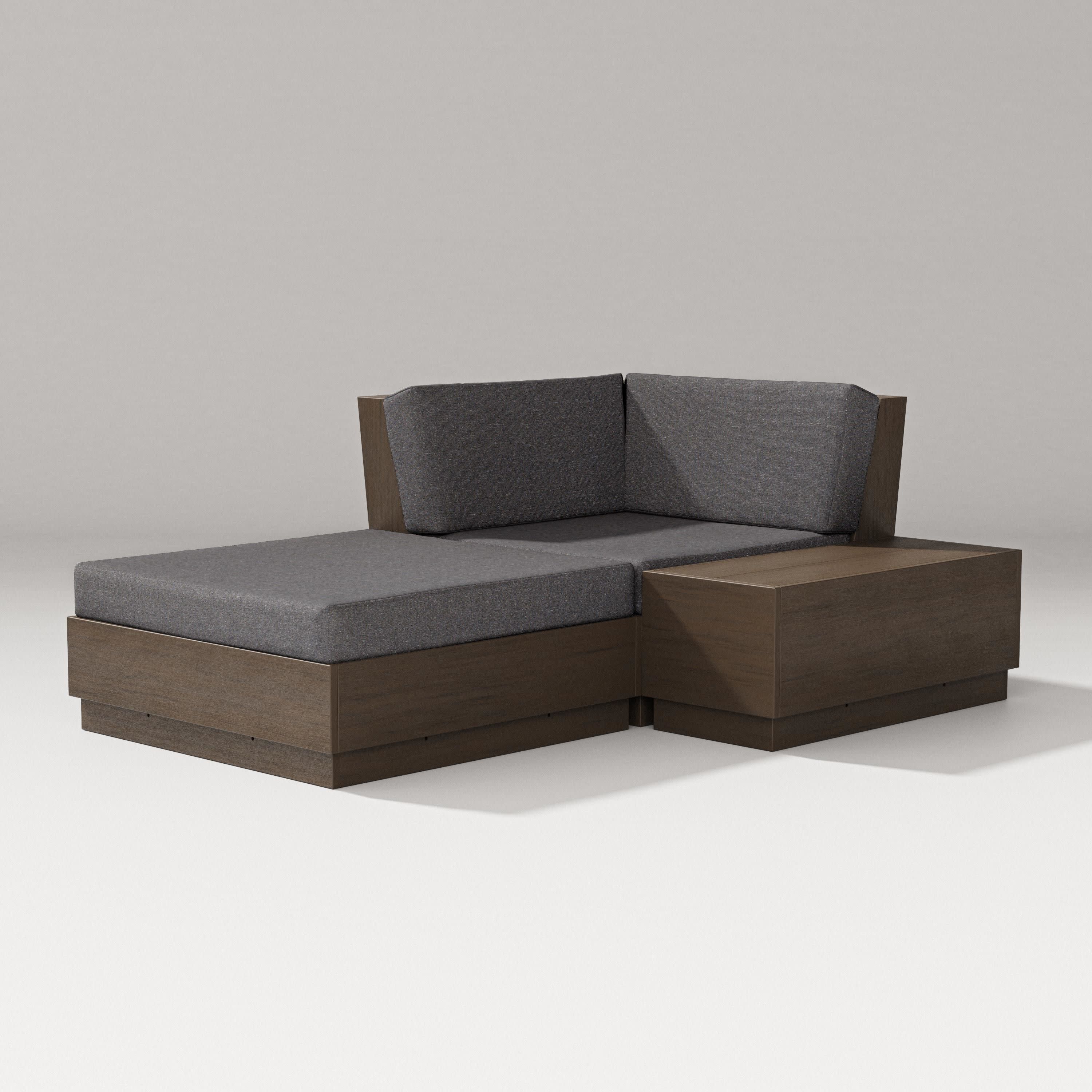 Elevate Corner Chaise in Kona / Ash Charcoal