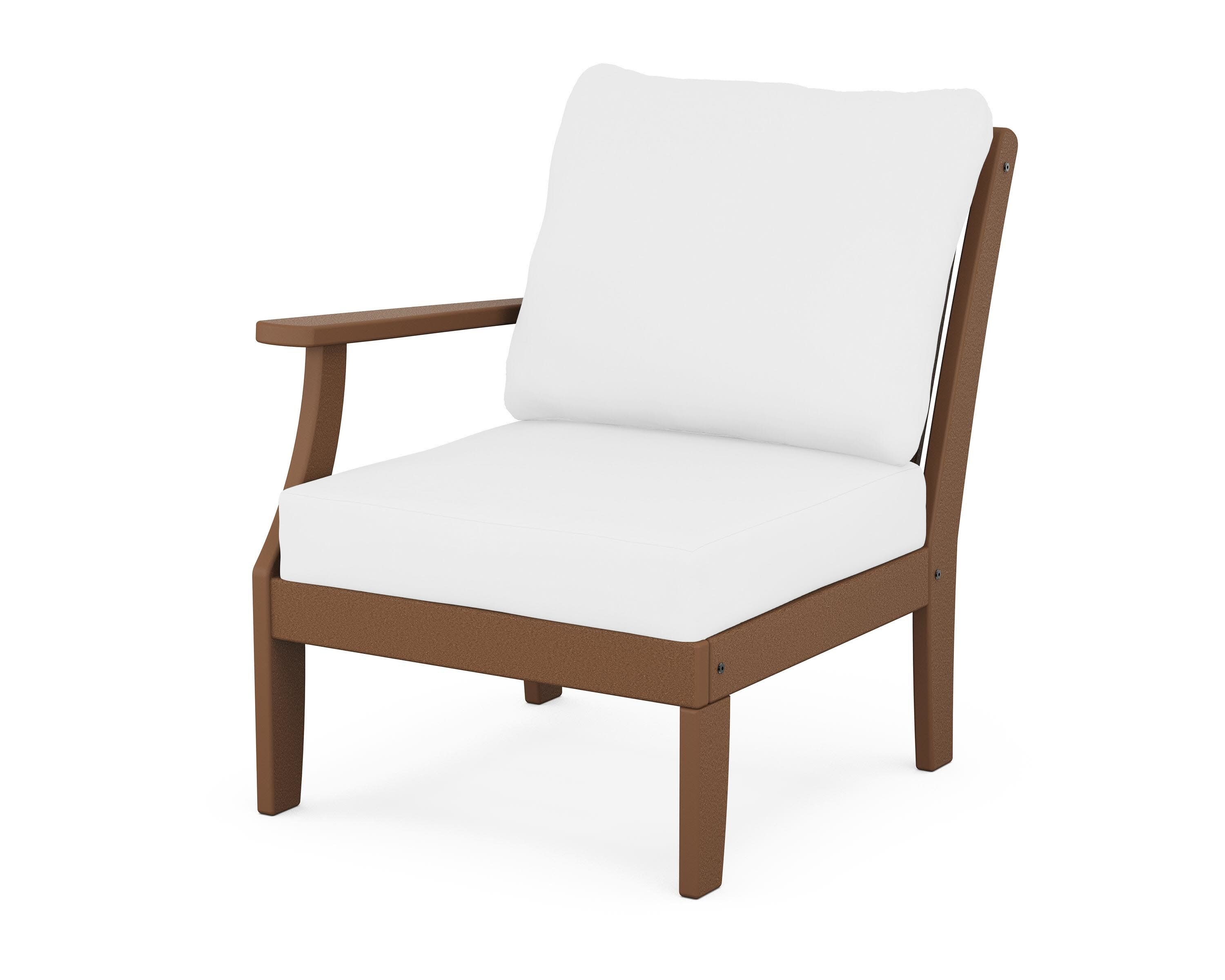 Braxton Modular Left Arm Chair in Teak / Natural