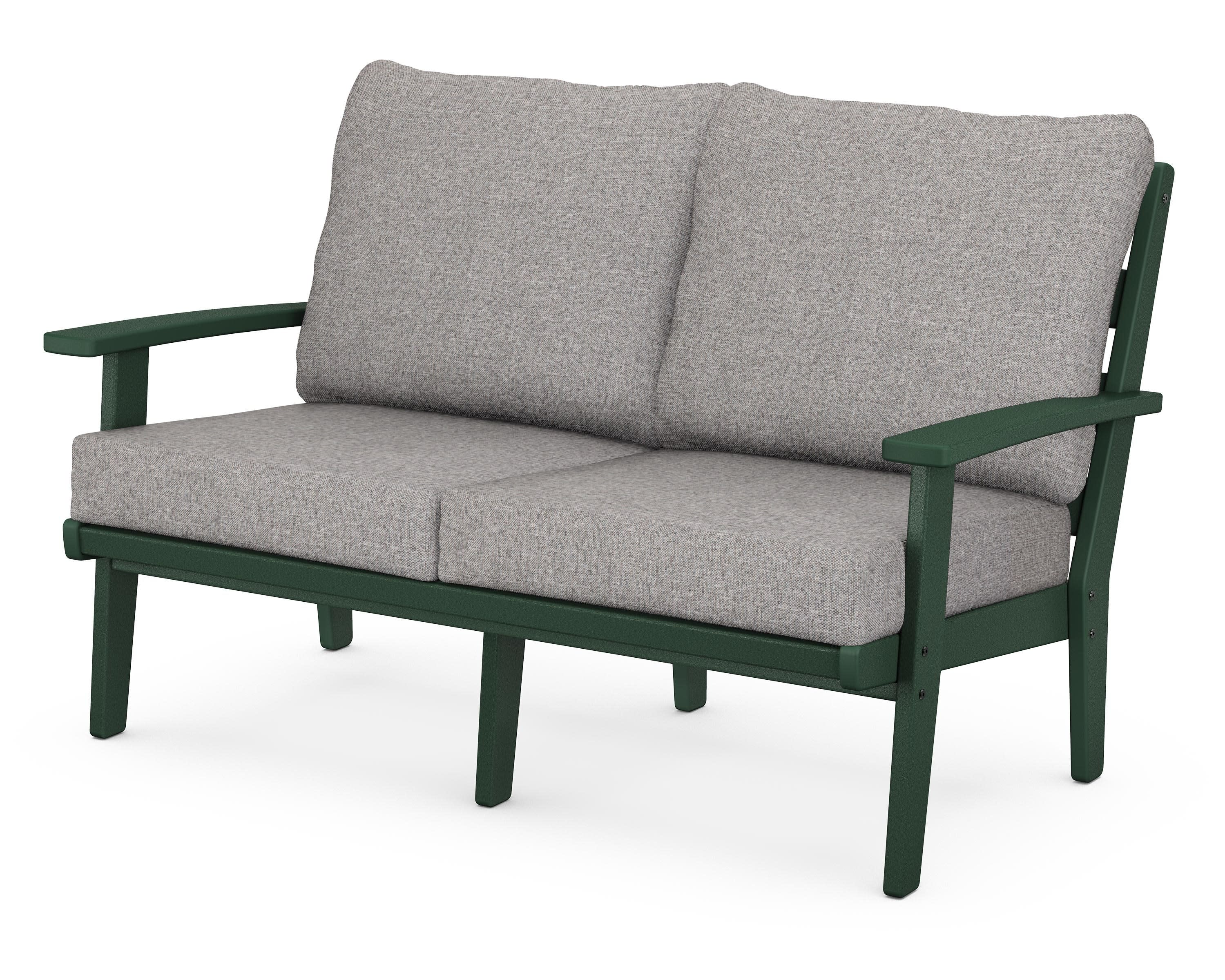 Grant Park Deep Seating Loveseat in Green / Grey Mist