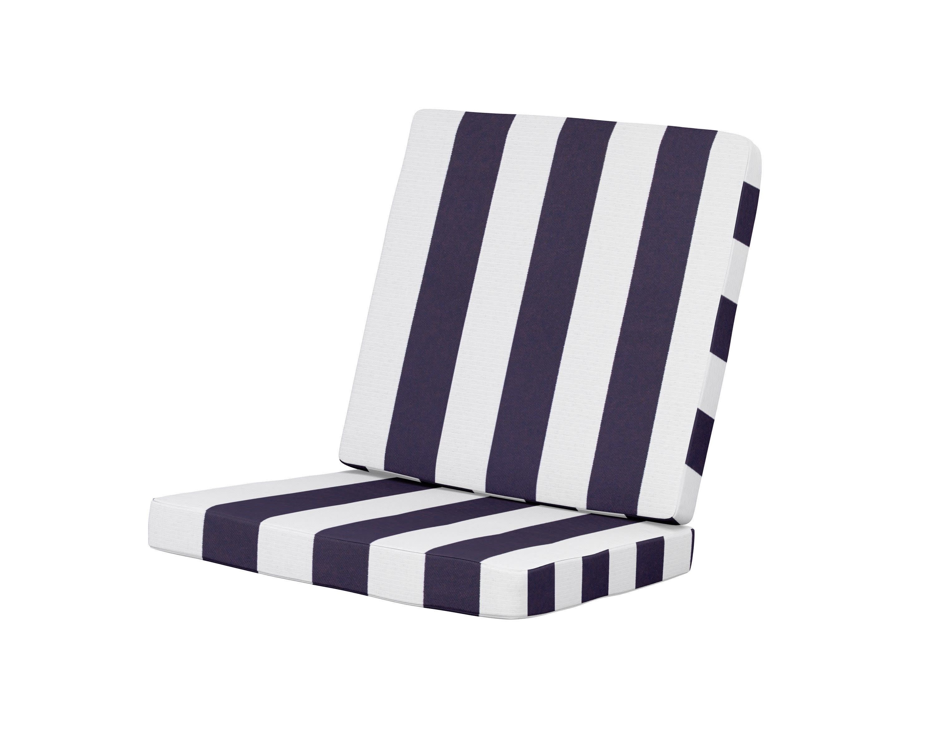 Modern Chair Cushion in Cabana Stripe Navy