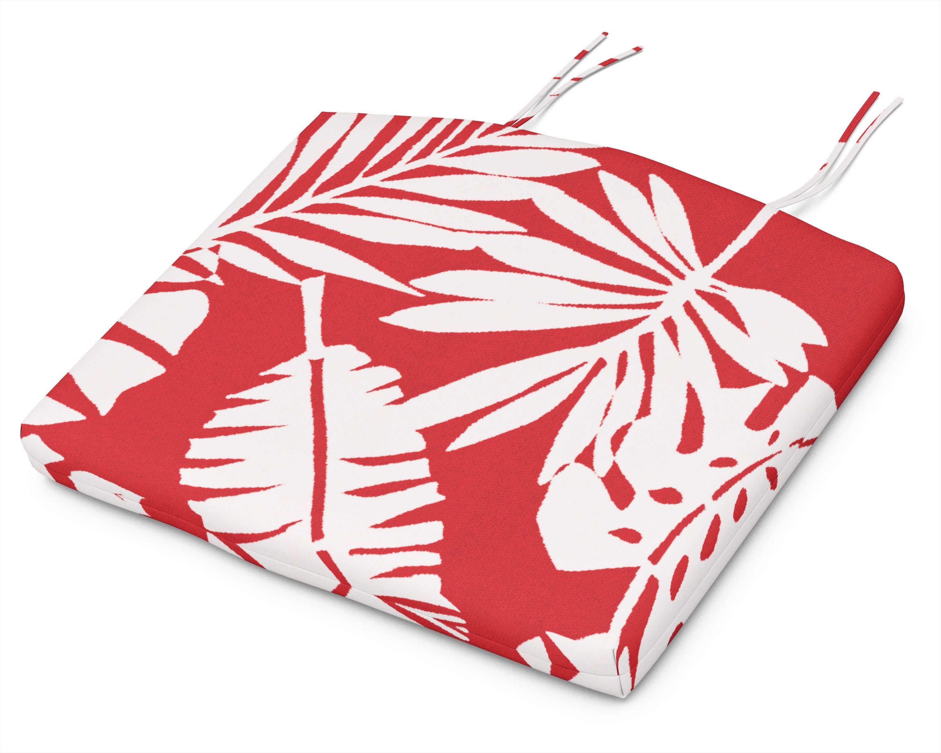 Standard Seat Cushion 17"D x 20.5"W x 2.5"H in Leaf Crimson