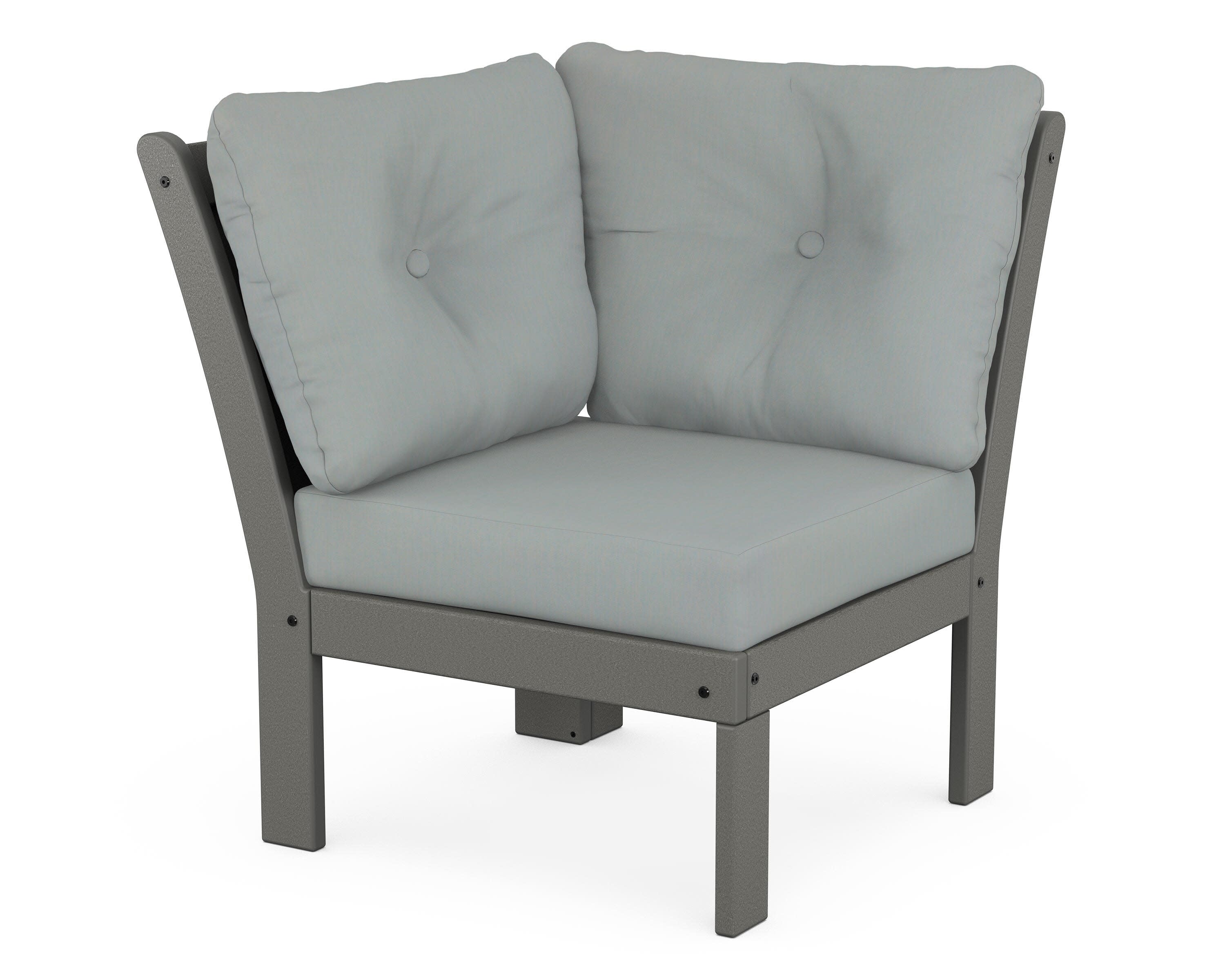 Vineyard Modular Corner Chair in Slate Grey / Spa