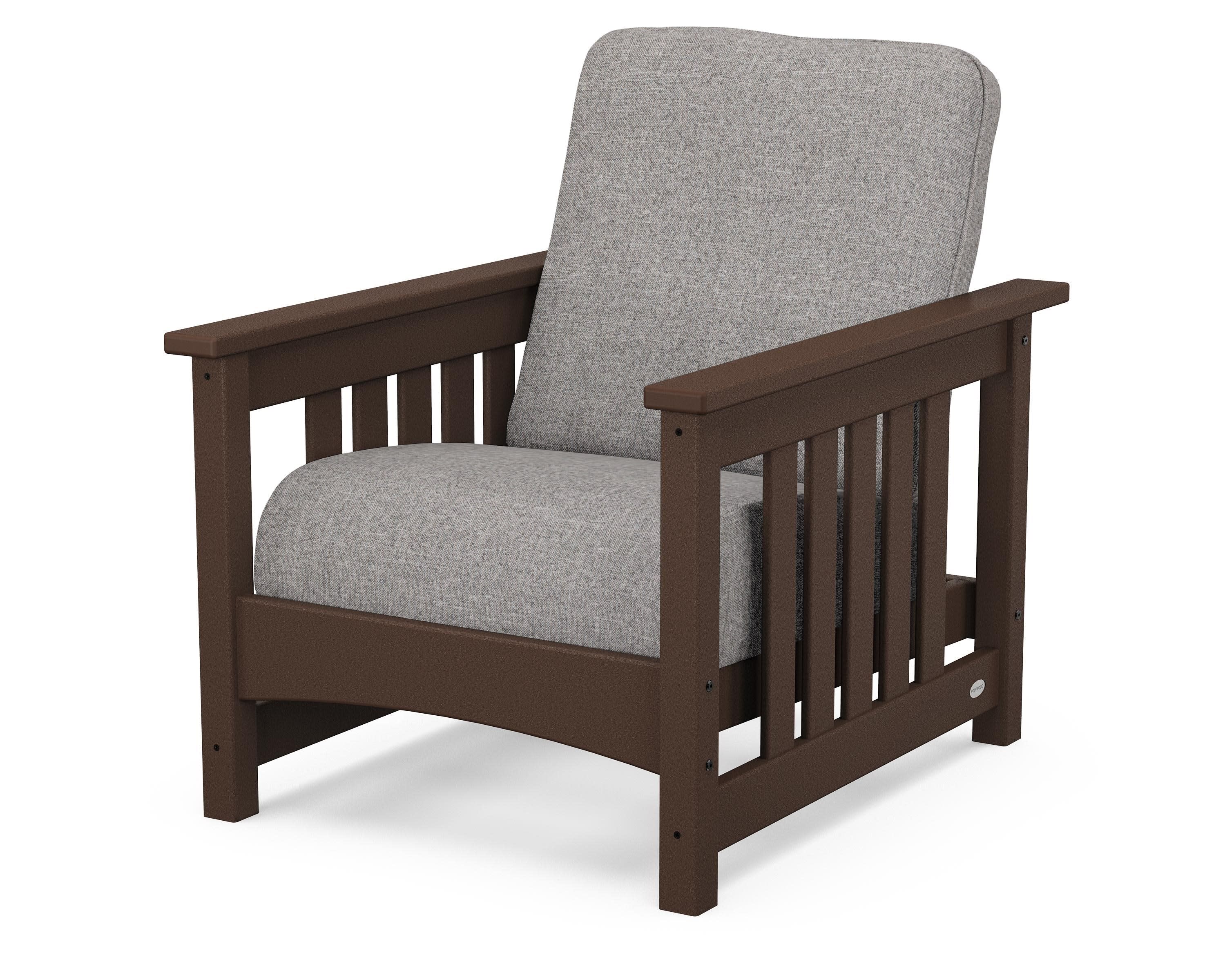 Club Mission Chair in Mahogany / Grey Mist