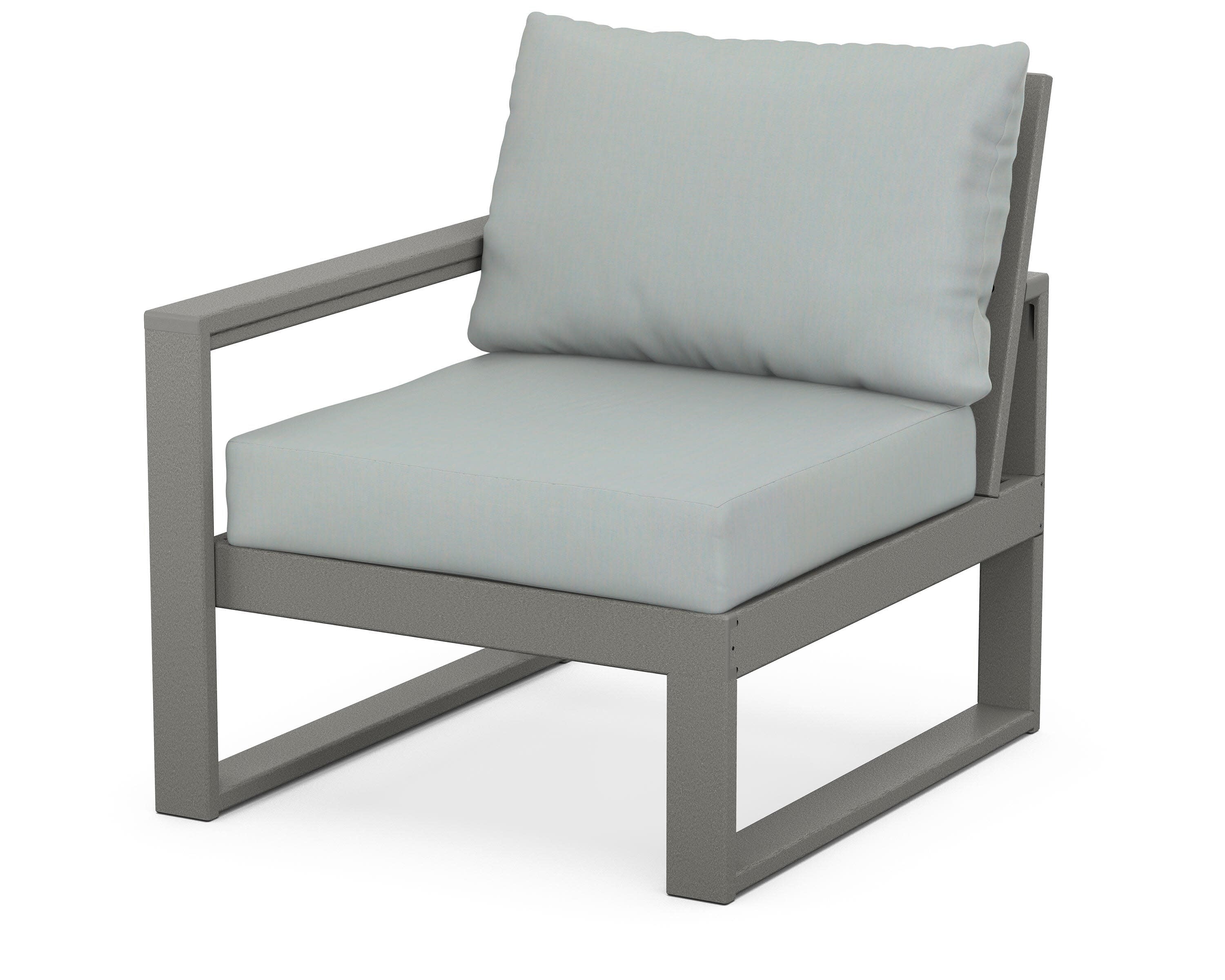EDGE Modular Left Arm Chair in Slate Grey / Spa