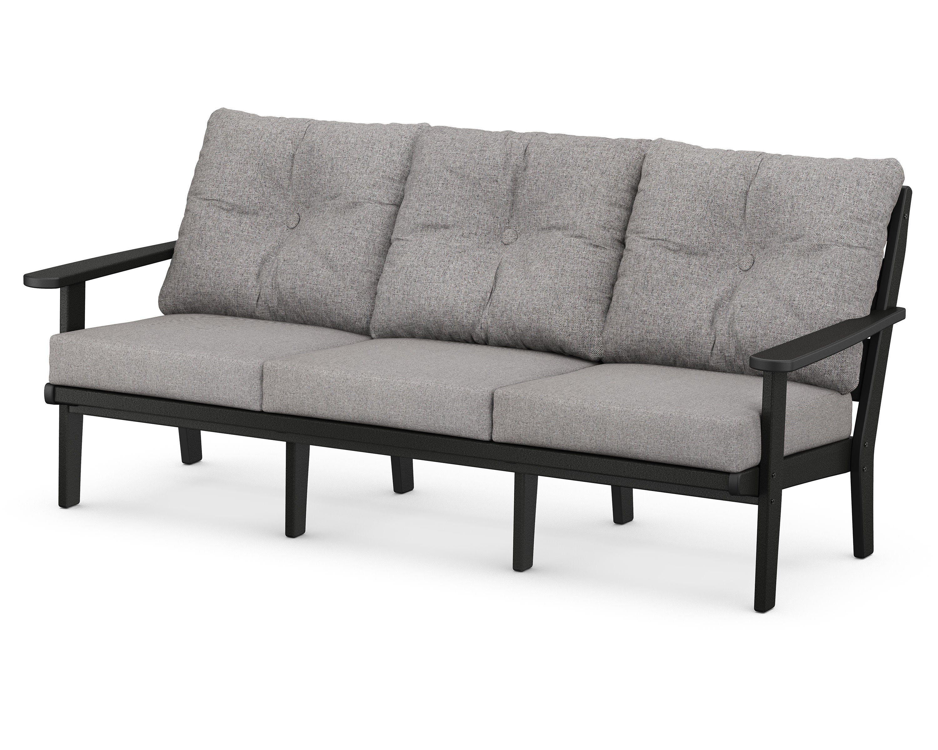 Lakeside Deep Seating Sofa in Black / Grey Mist