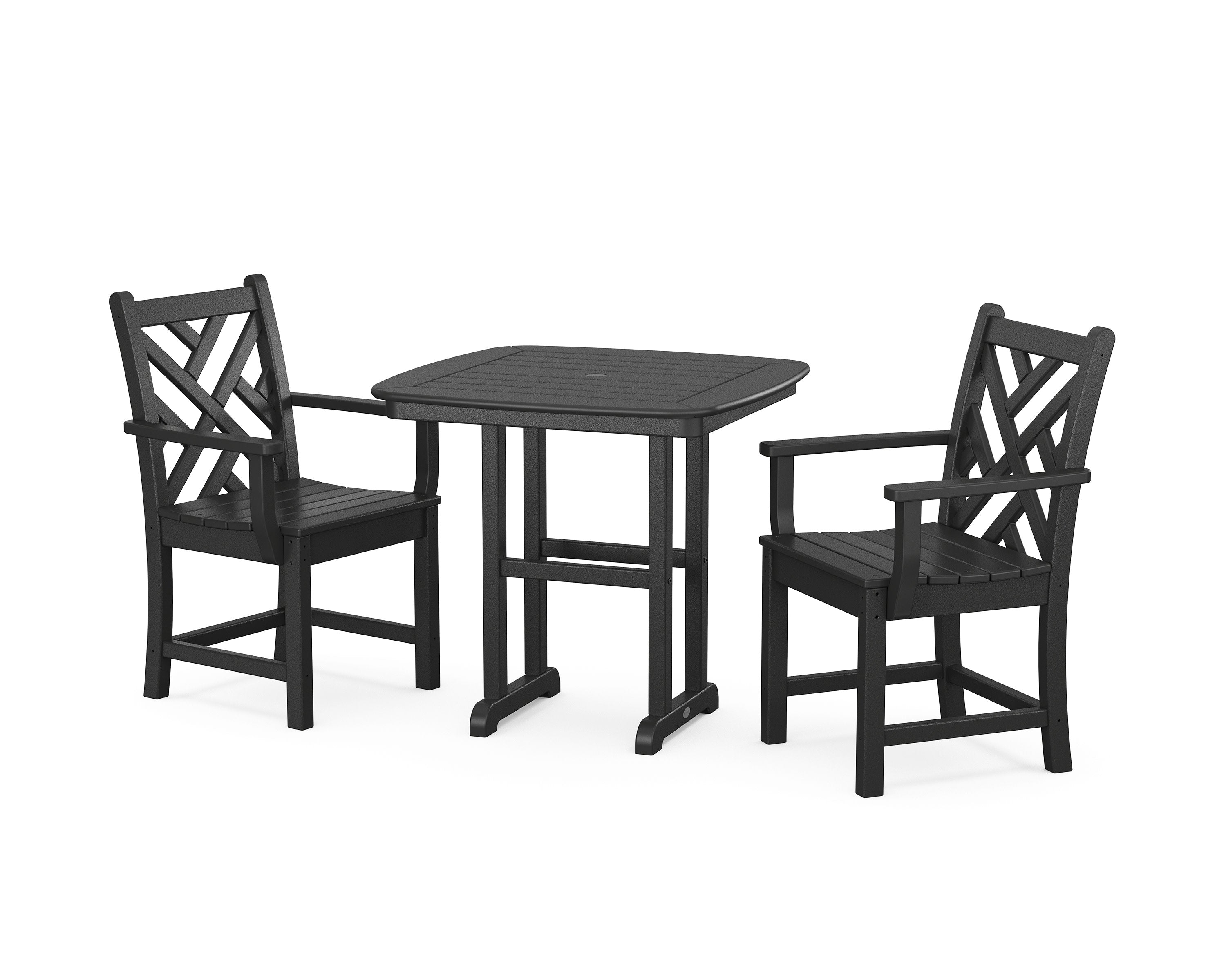 Chippendale 3-Piece Dining Set in Black