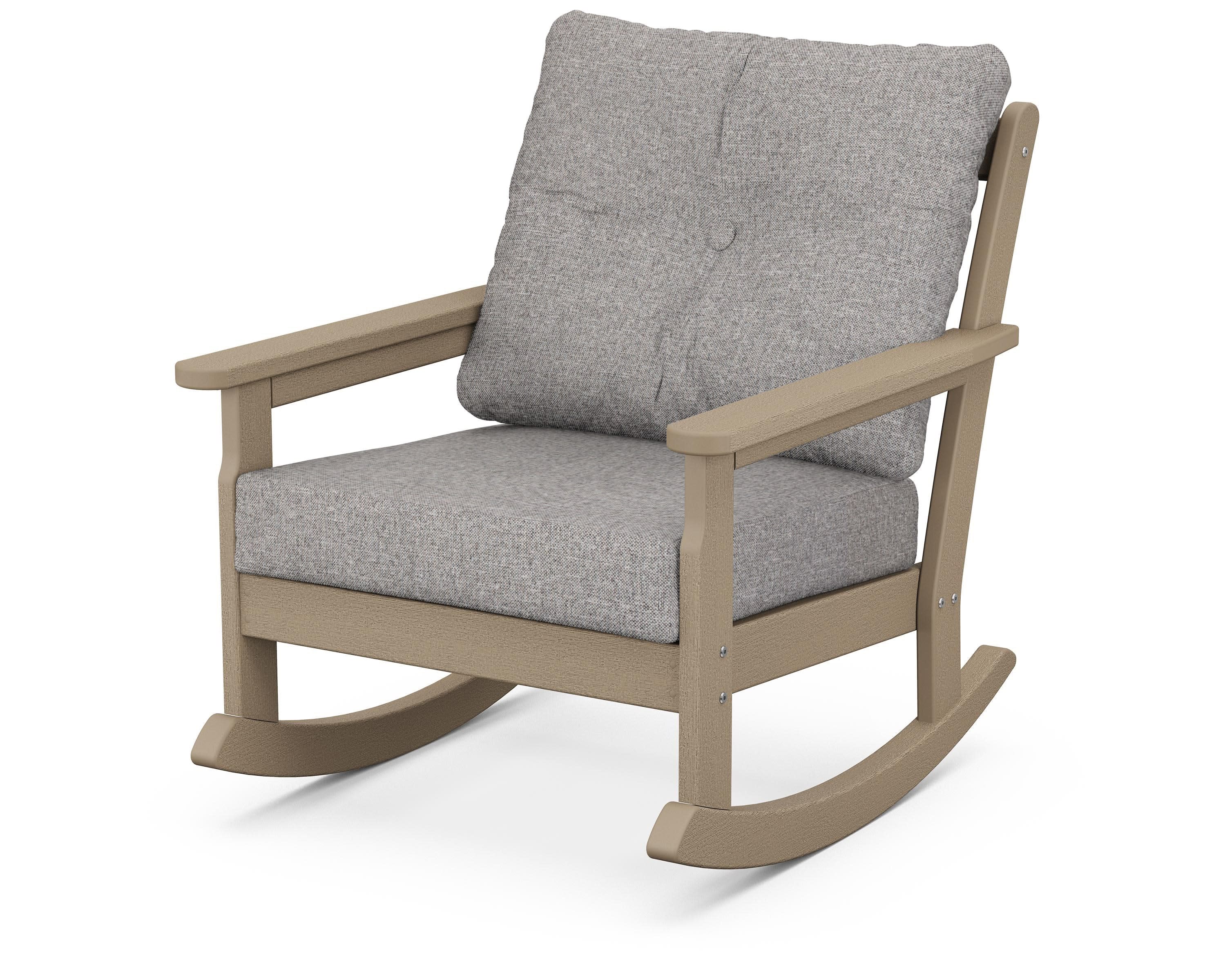 Vineyard Deep Seating Rocking Chair in Vintage Sahara / Grey Mist
