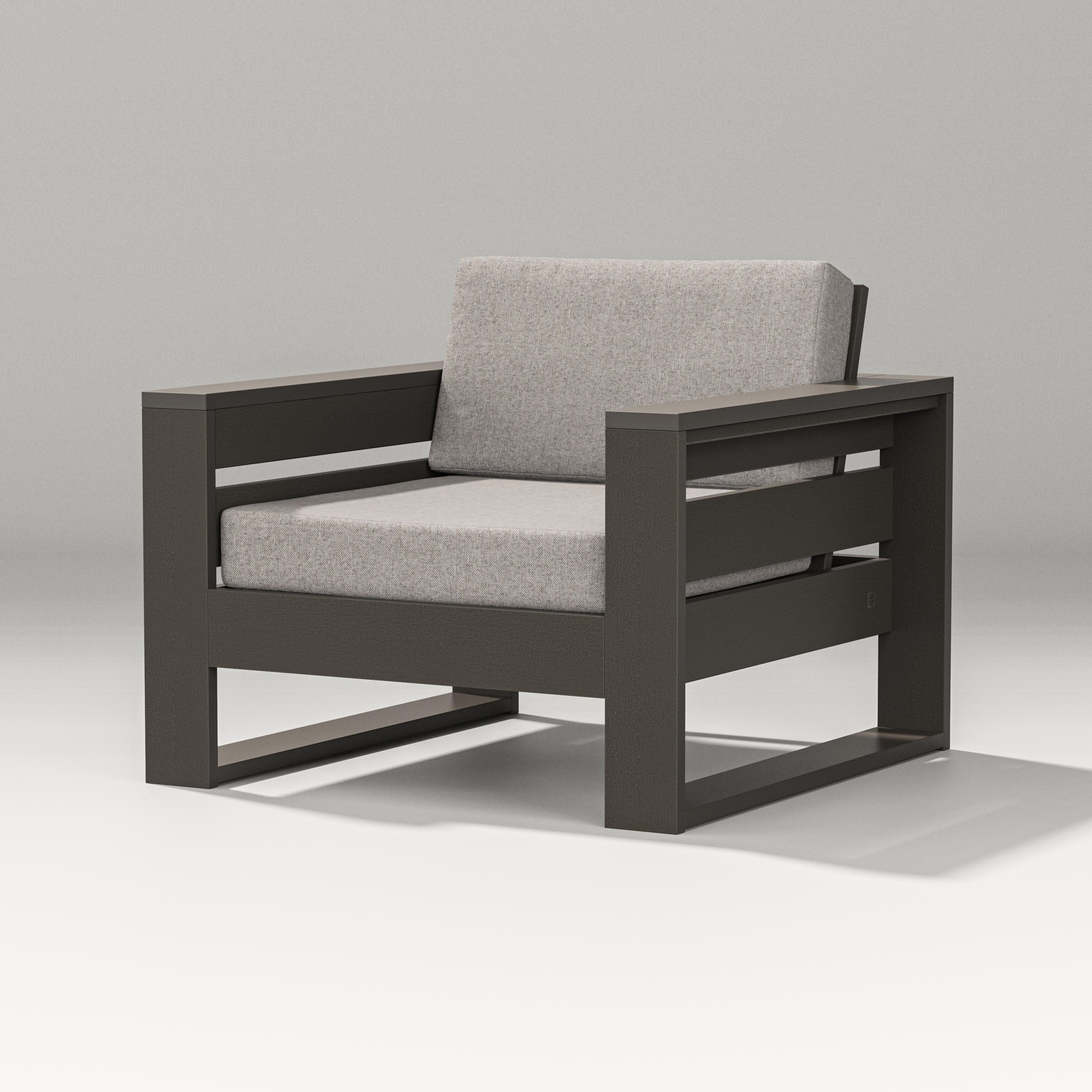 Latitude Lounge Chair in Vintage Coffee / Weathered Tweed
