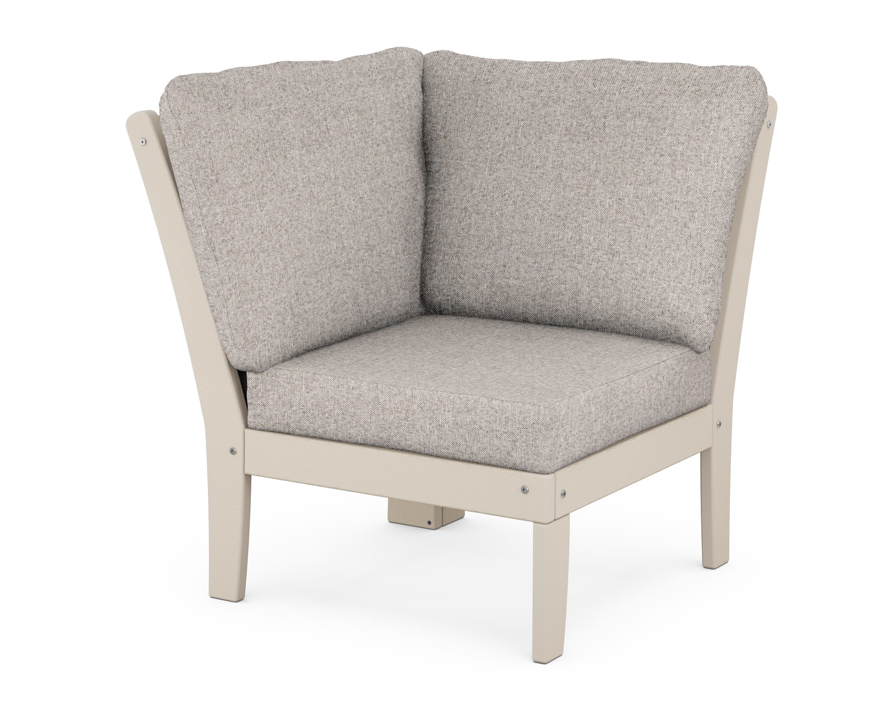 Braxton Modular Corner Chair in Sand / Weathered Tweed