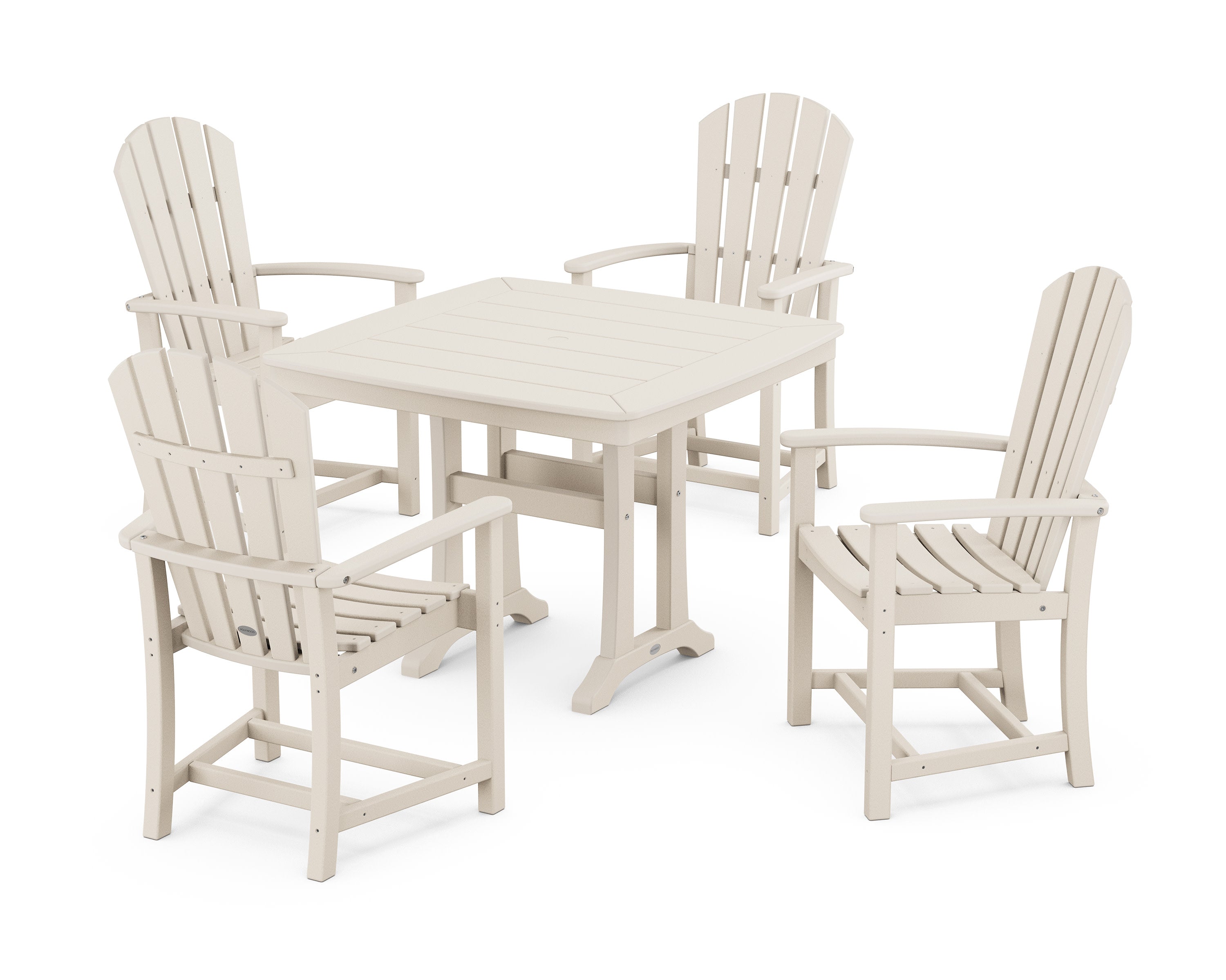 Palm Coast 5-Piece Dining Set with Trestle Legs in Sand