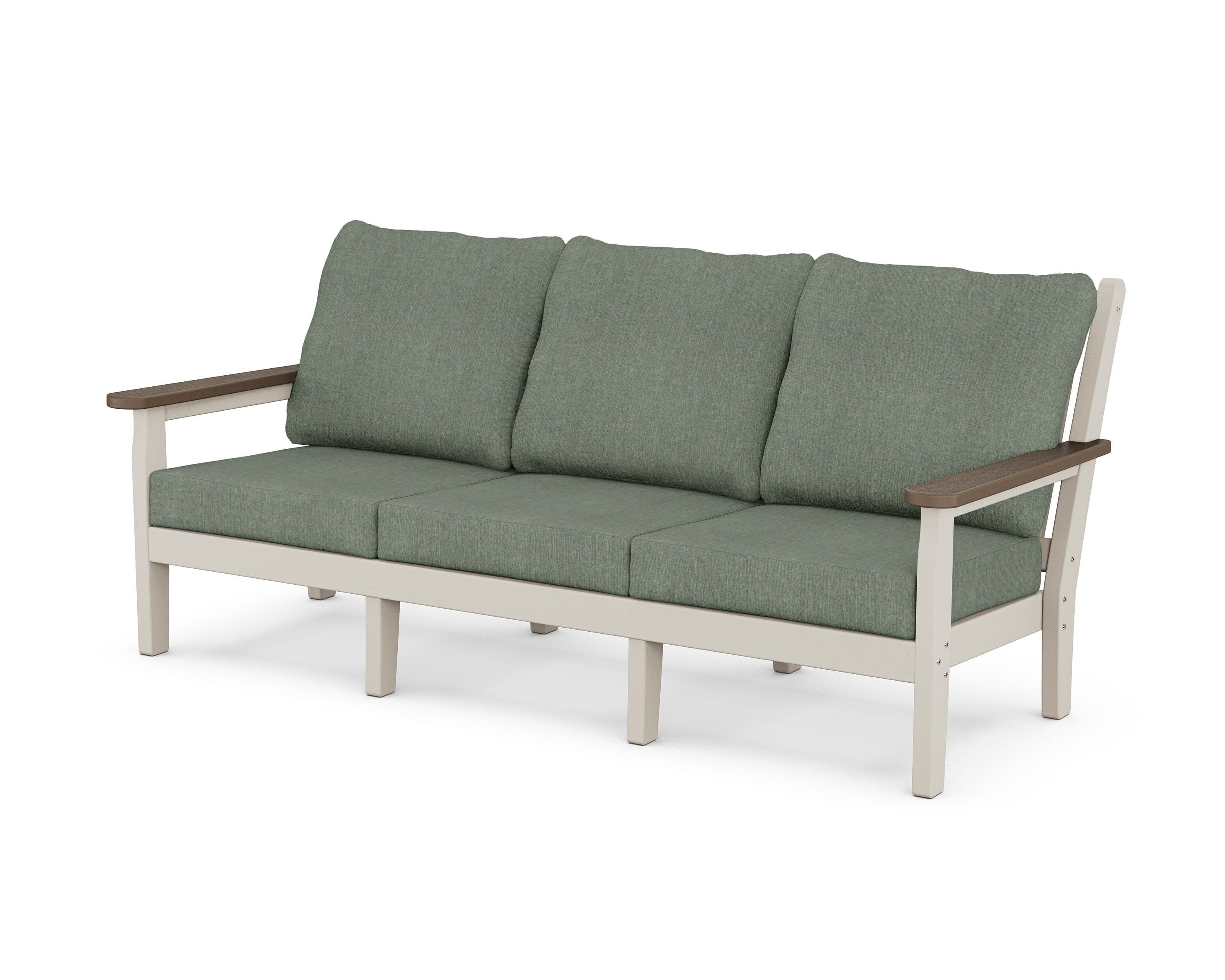 Chippendale Deep Seating Sofa in Sand / Kona / Cast Sage