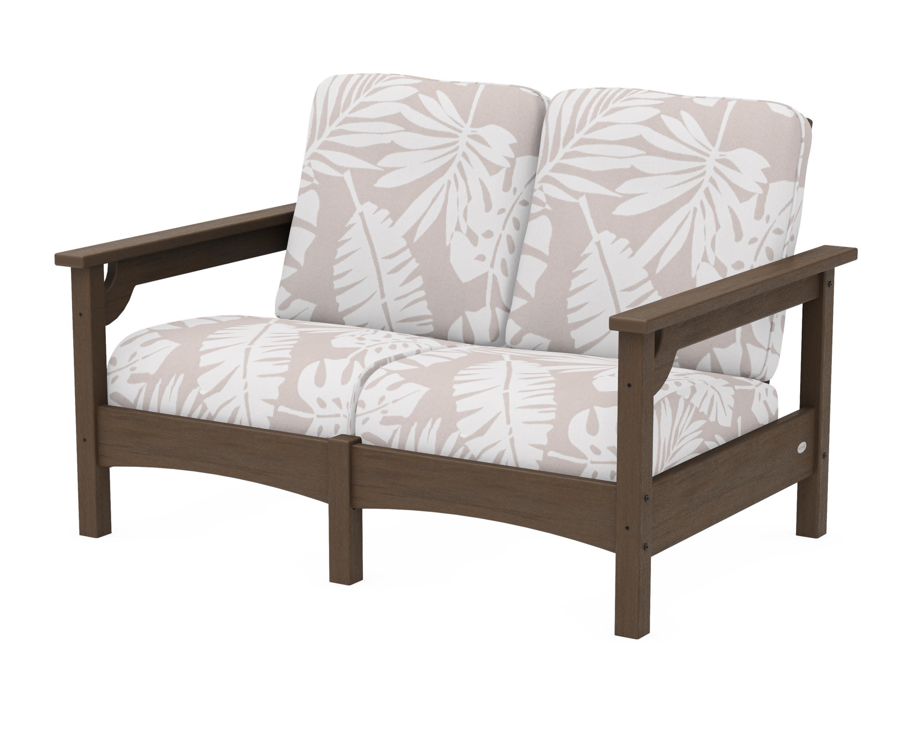 Club Loveseat in Kona / Leaf Dune Burlap