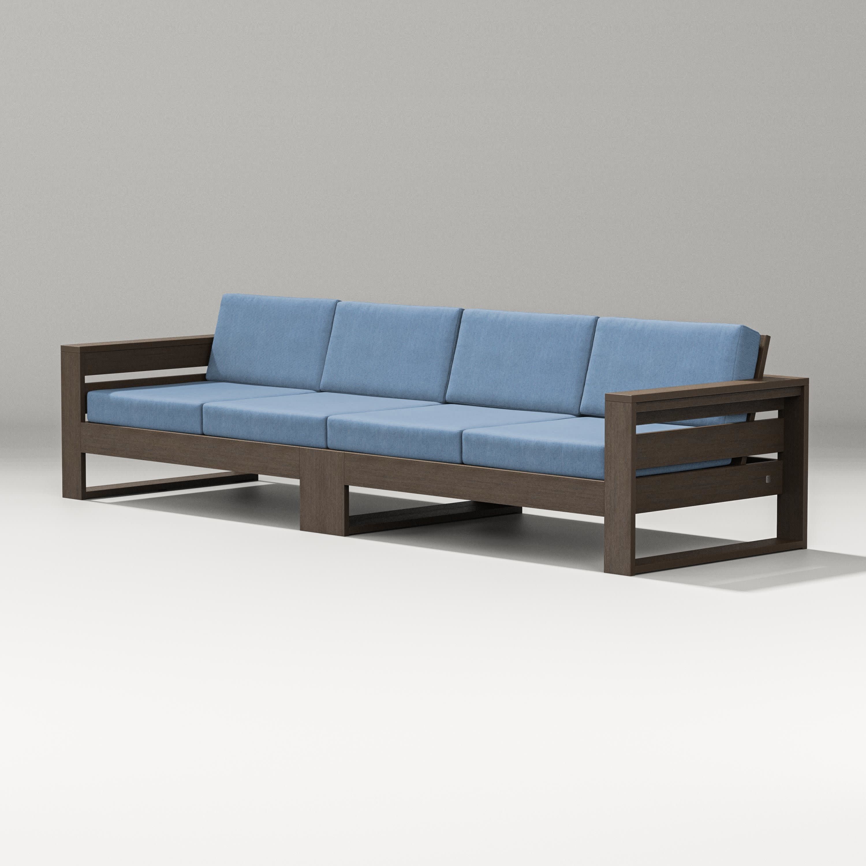 Latitude Straight Sectional in Kona / Sky Blue