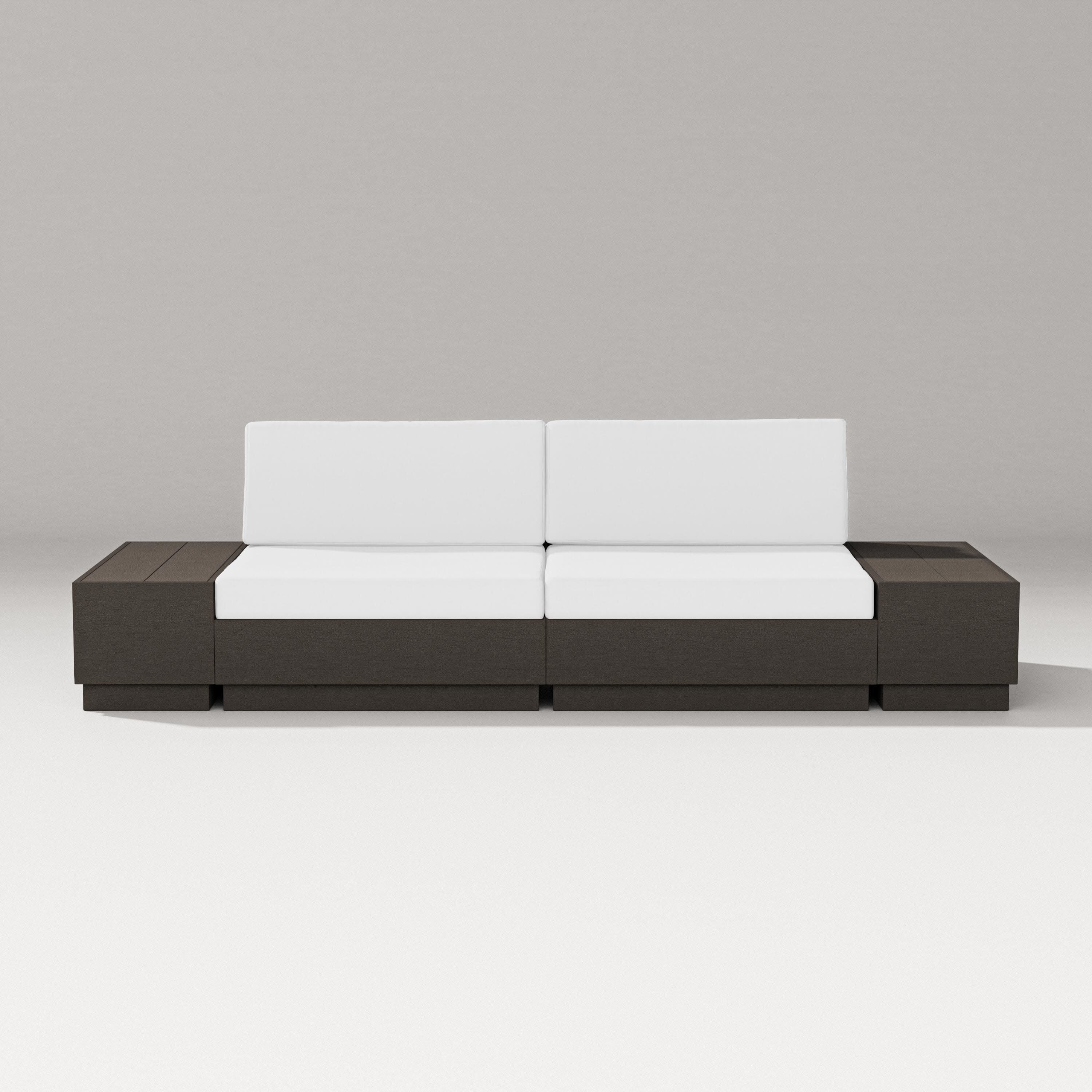 Elevate 4-Piece Loveseat Sectional in Vintage Coffee / Natural