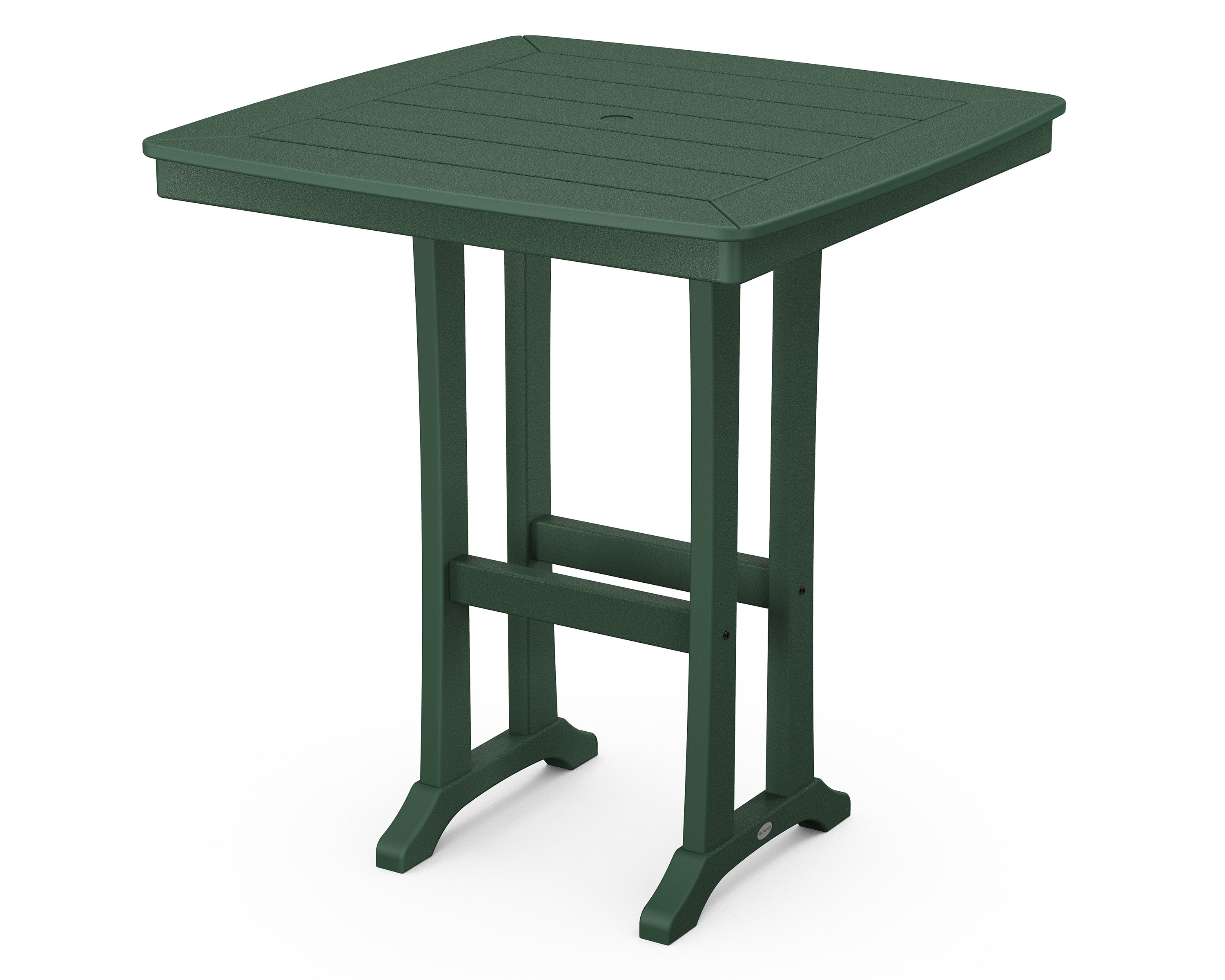 Nautical Trestle 37" Bar Table in Green