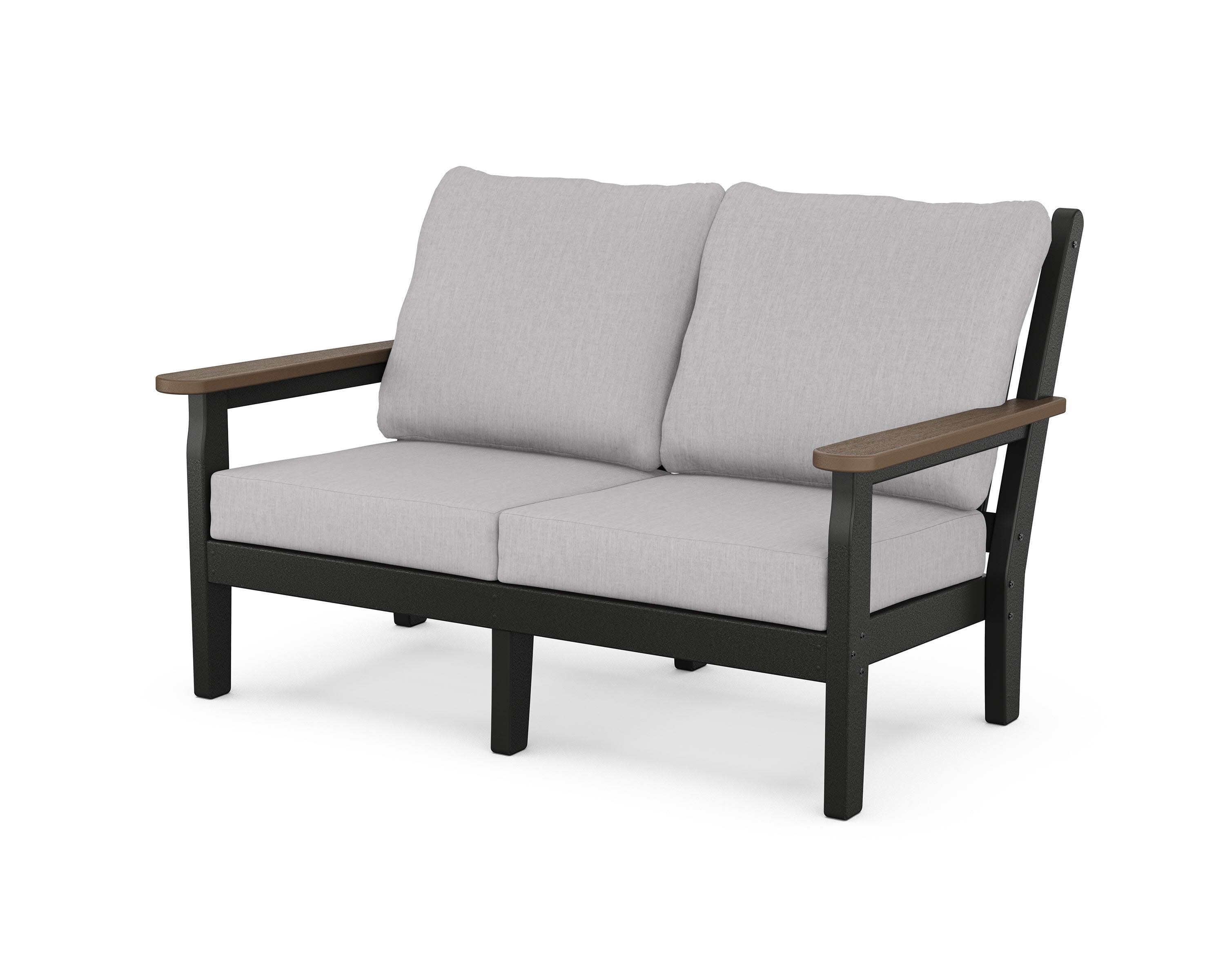 Chippendale Deep Seating Loveseat in Black / Kona / Granite