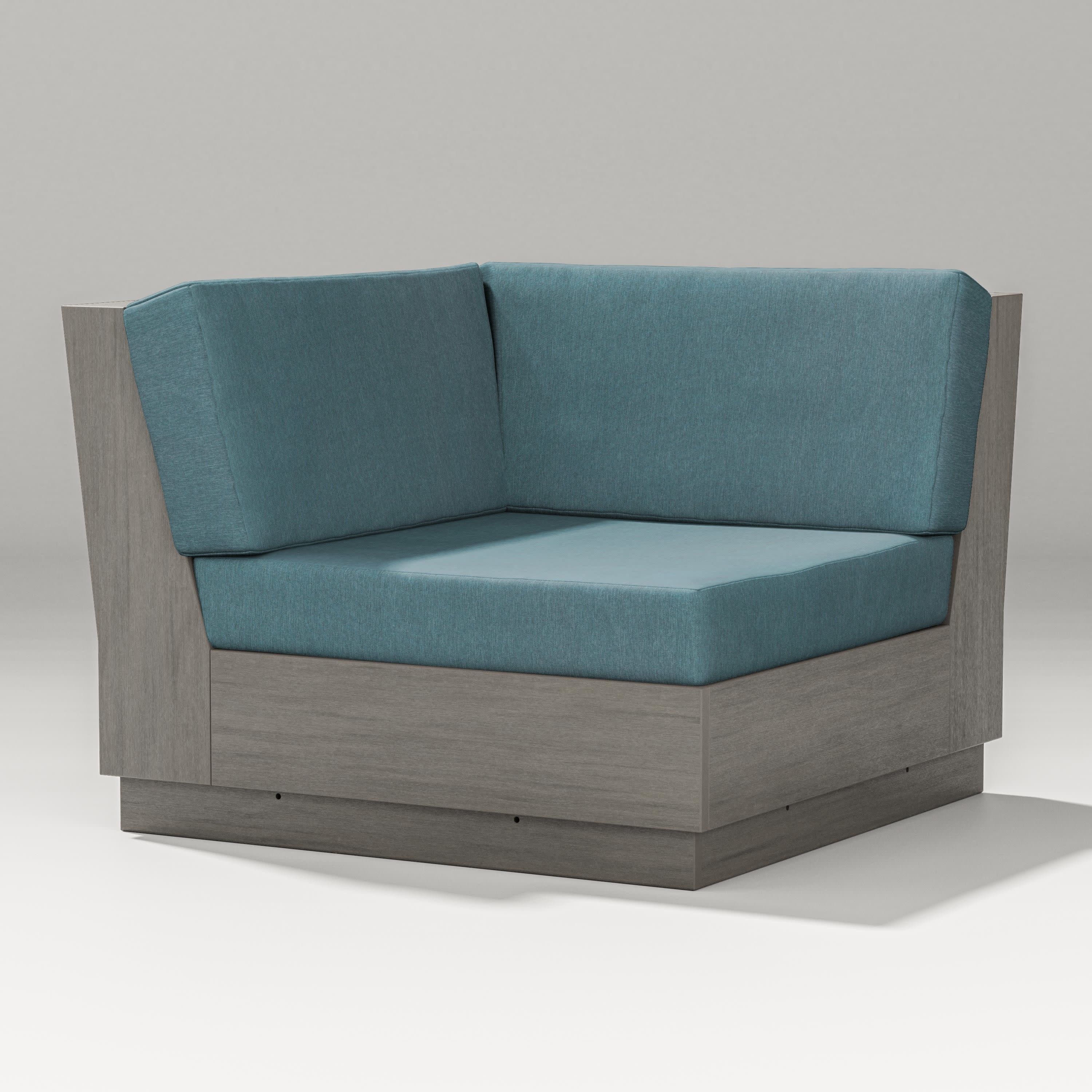 Elevate Modular Corner Chair in Driftwood / Ocean Teal