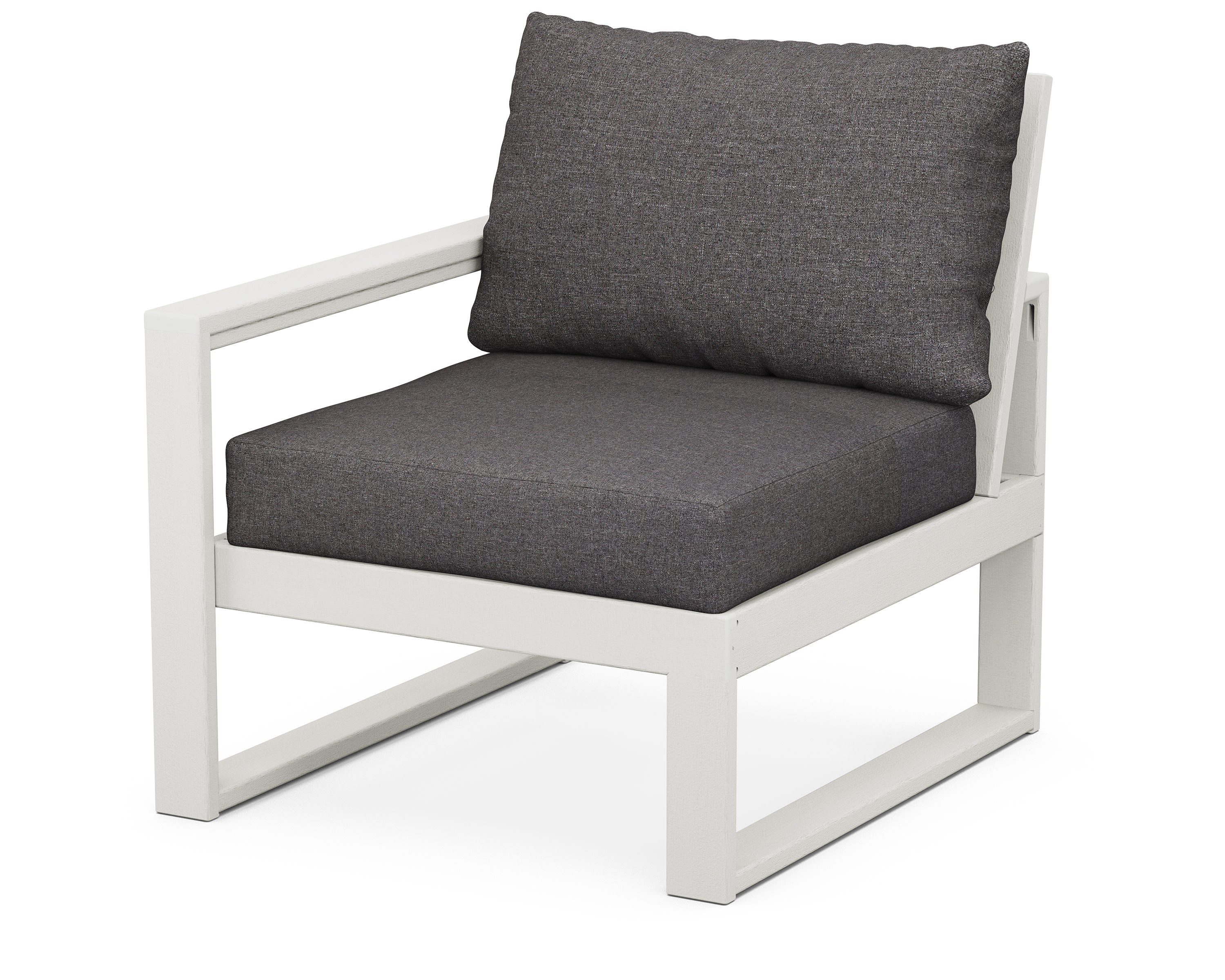 EDGE Modular Left Arm Chair in Vintage White / Ash Charcoal