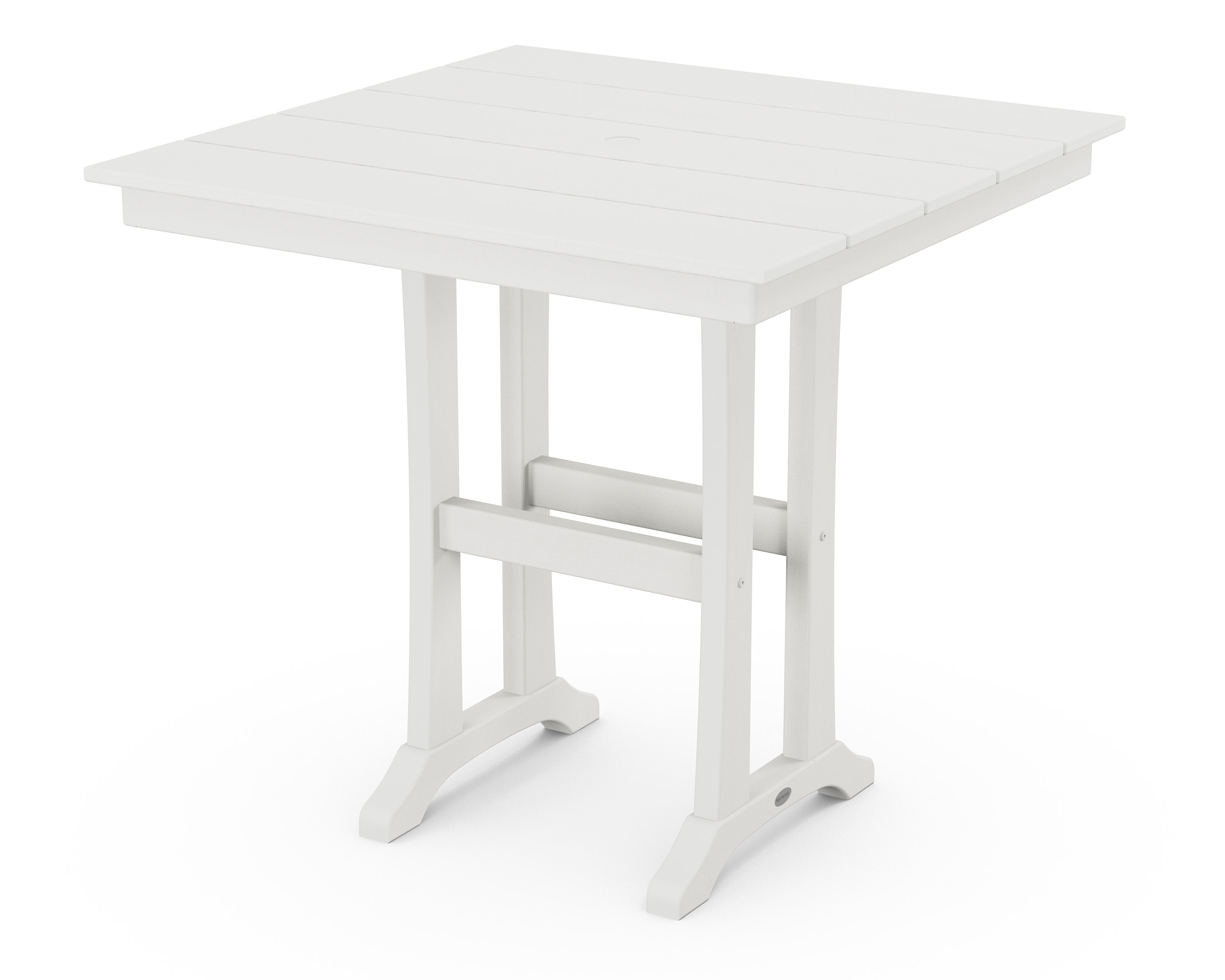 Farmhouse Trestle 37" Counter Table in Vintage White