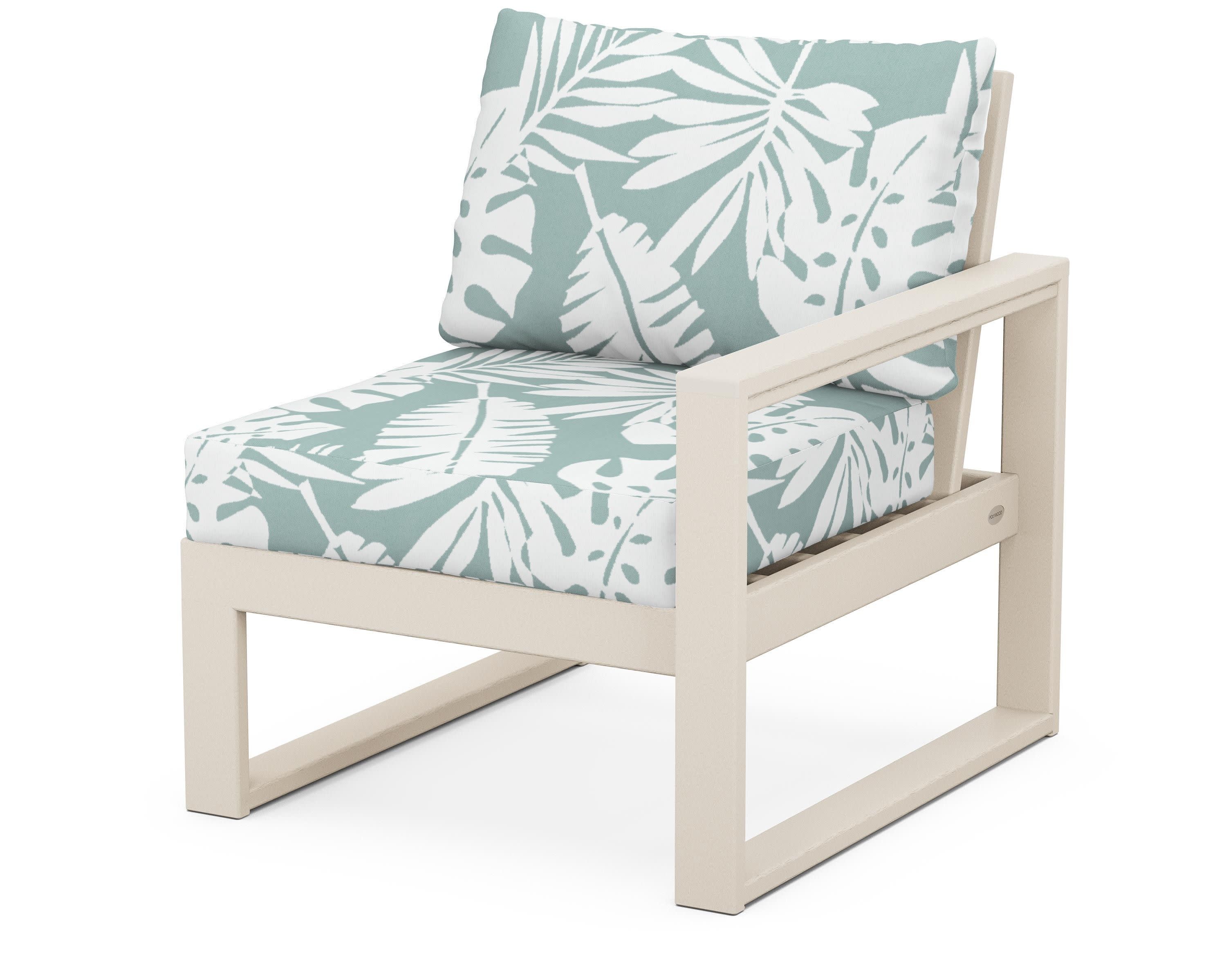 EDGE Modular Right Arm Chair in Sand / Leaf Glacier Spa