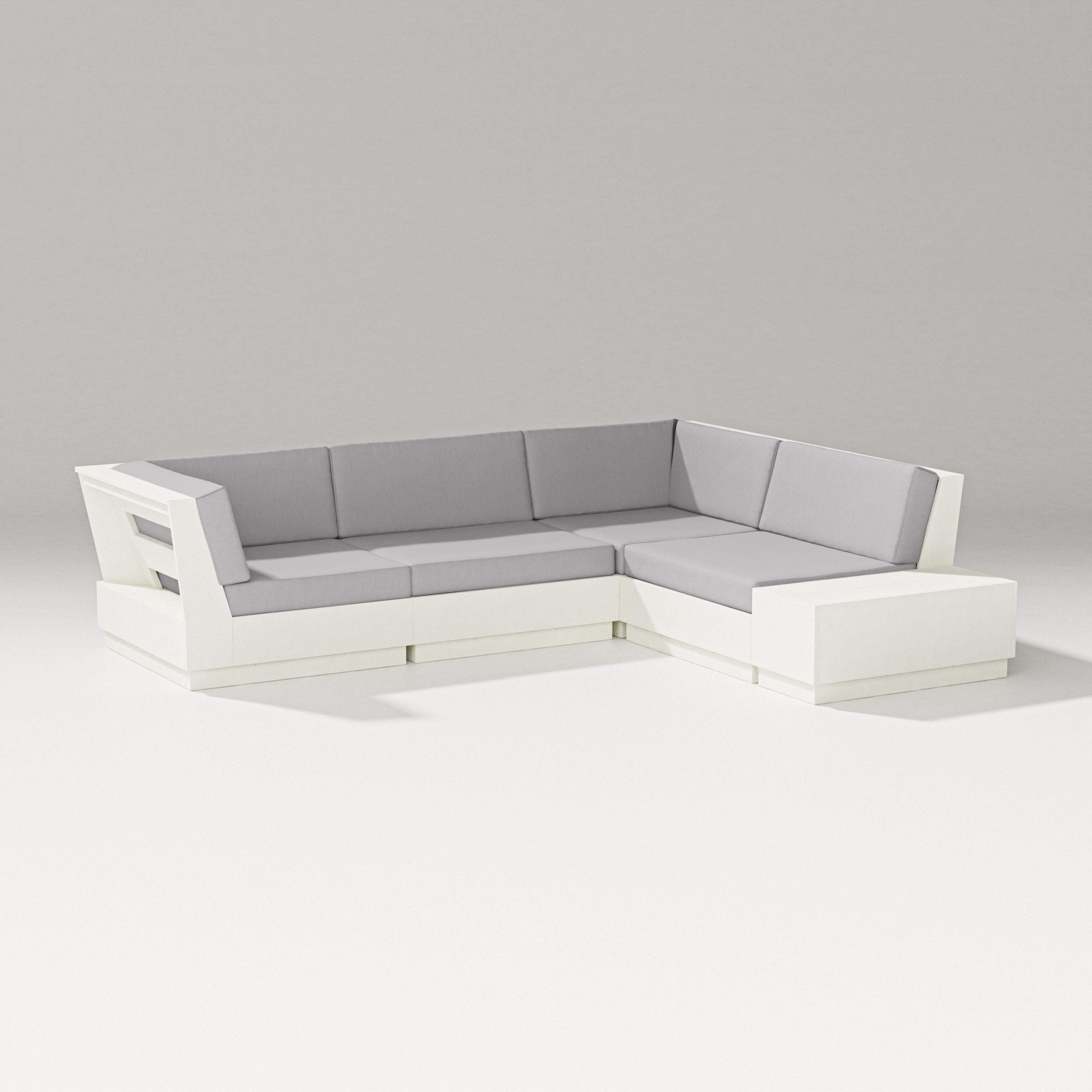 Elevate Corner Sectional in Vintage White / Granite