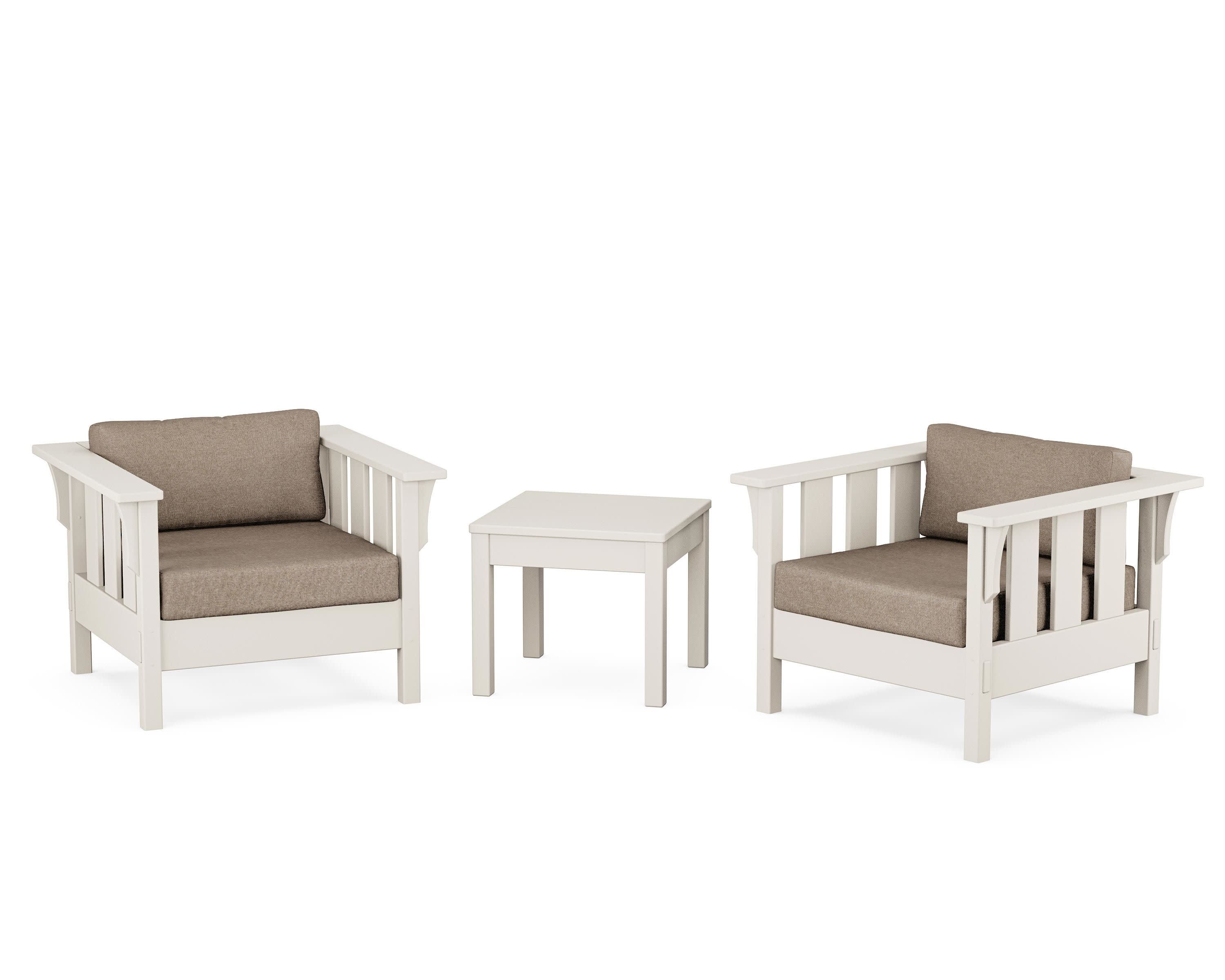 Acadia 3-Piece Deep Seating Set in Sand / Spiced Burlap