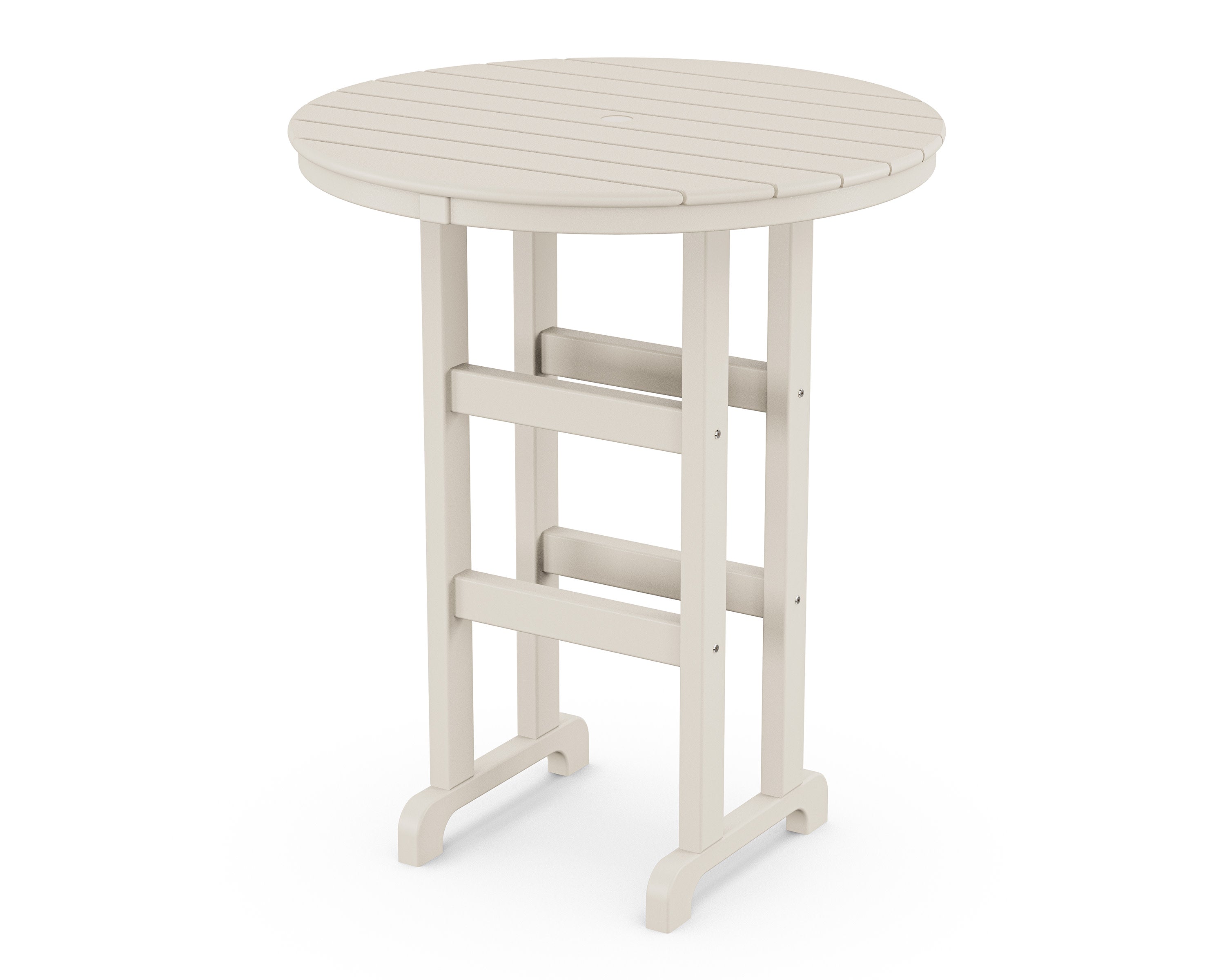 36" Round Farmhouse Bar Table in Sand