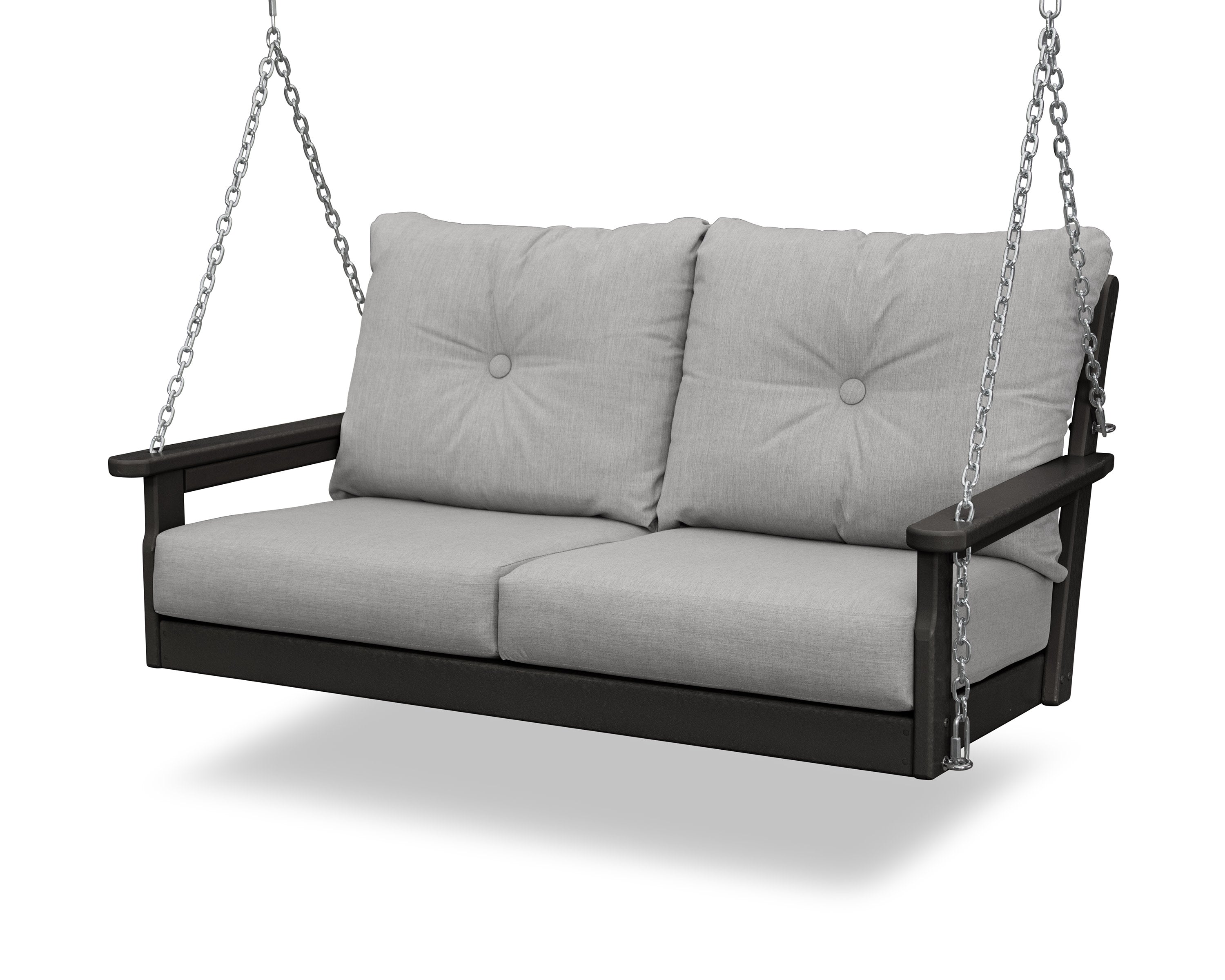 Vineyard Deep Seating Swing in Black / Granite
