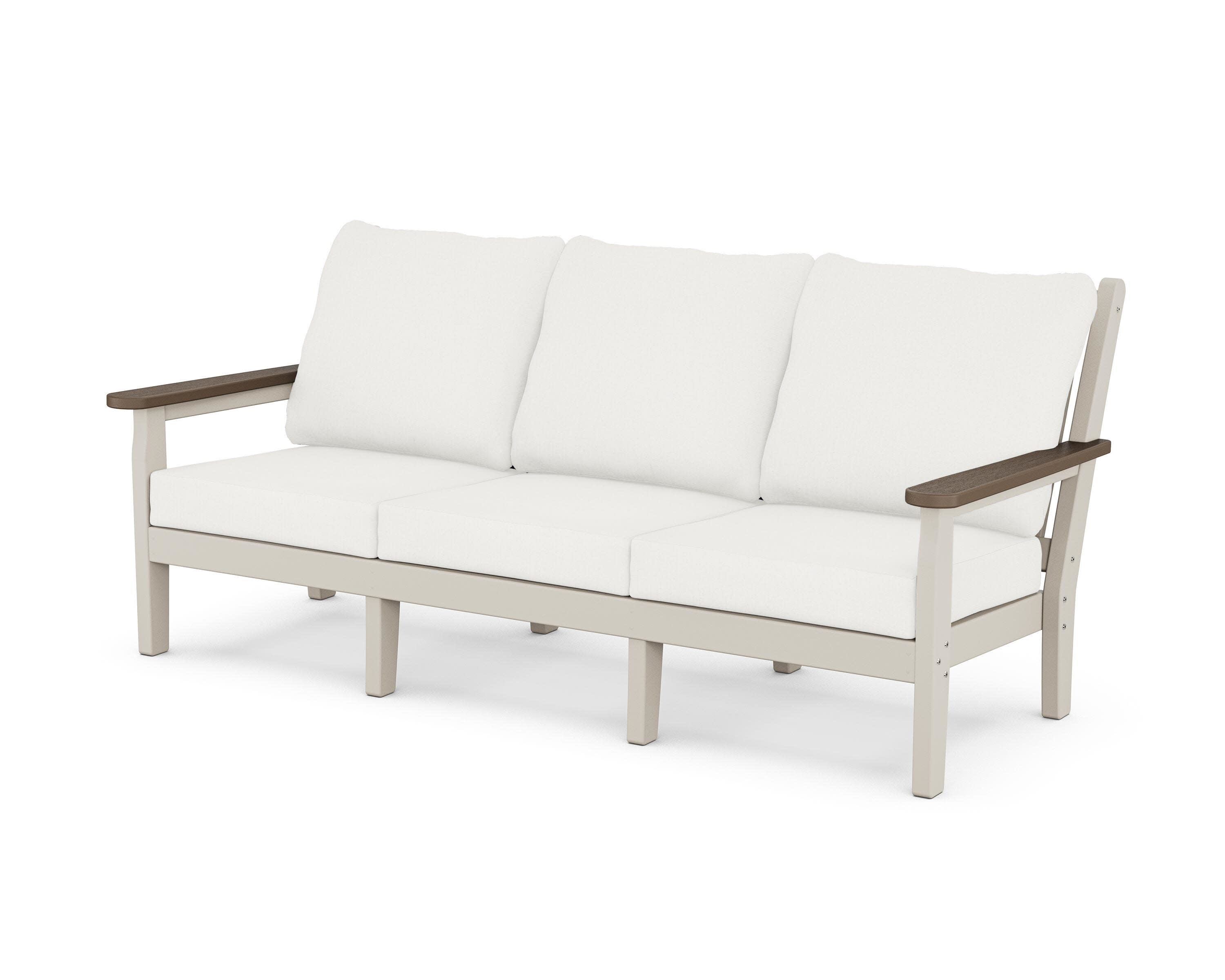 Chippendale Deep Seating Sofa in Sand / Kona / Natural Linen