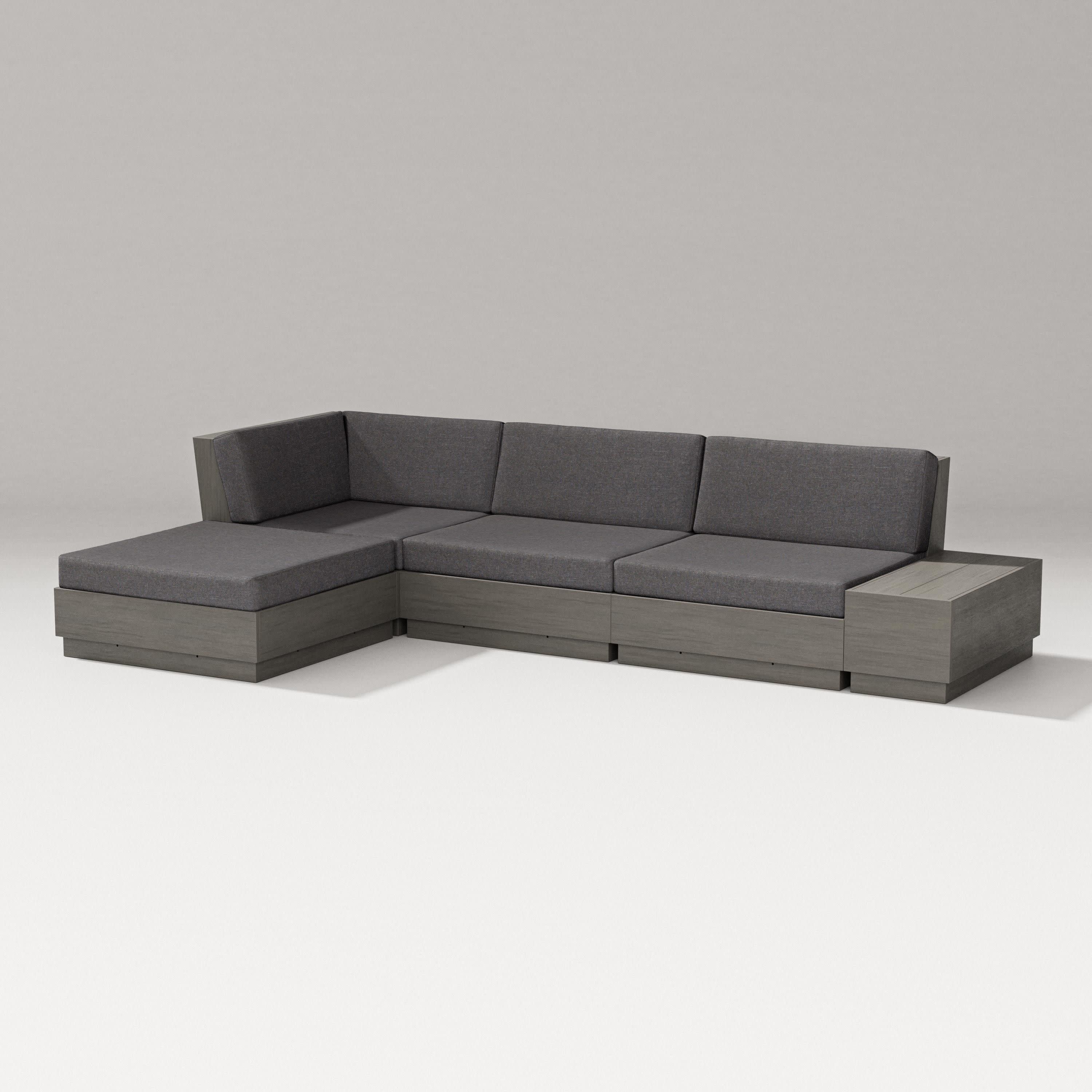 Elevate Chaise Sectional in Driftwood / Ash Charcoal