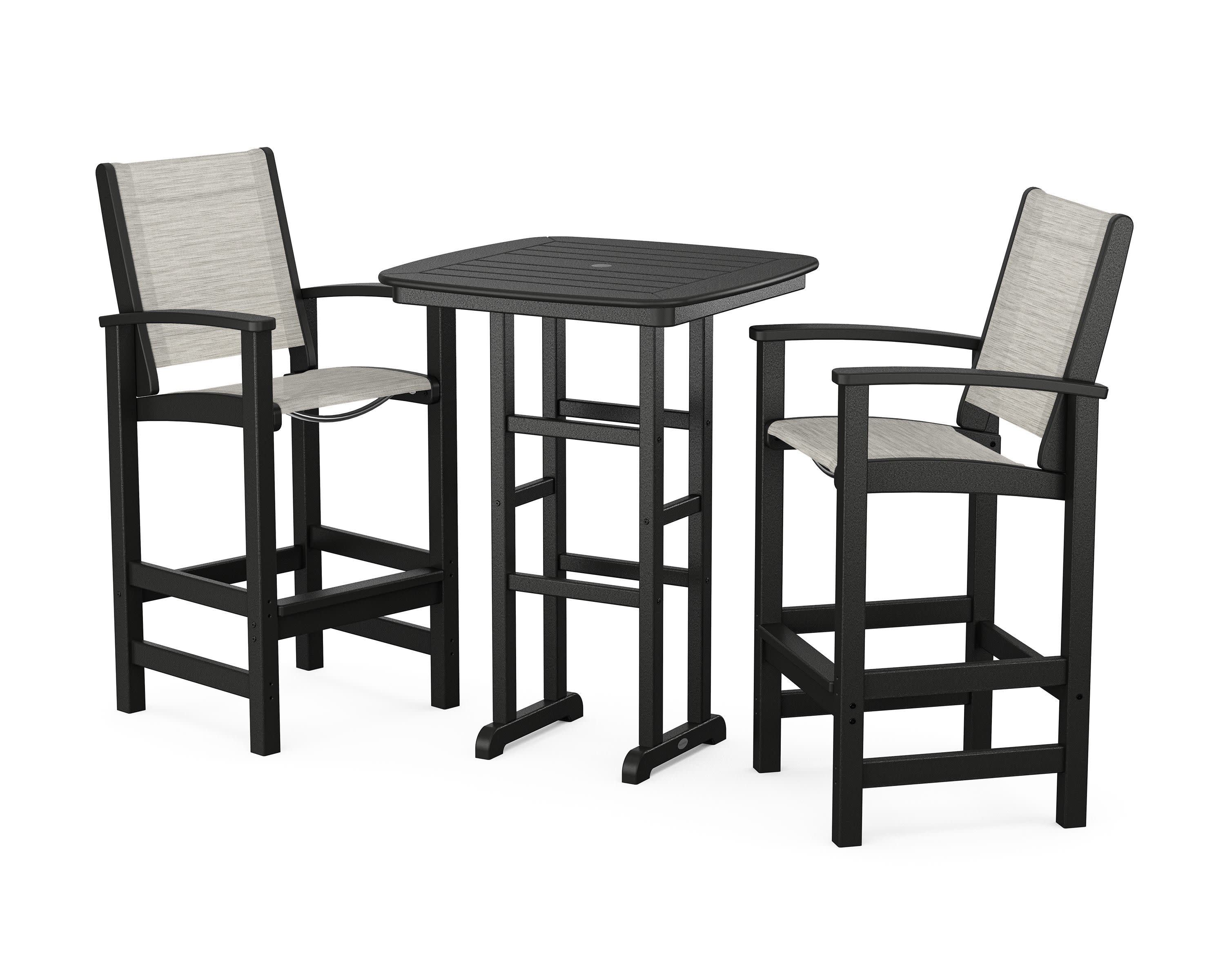 Coastal 3-Piece Bar Set in Black / Birch Sling
