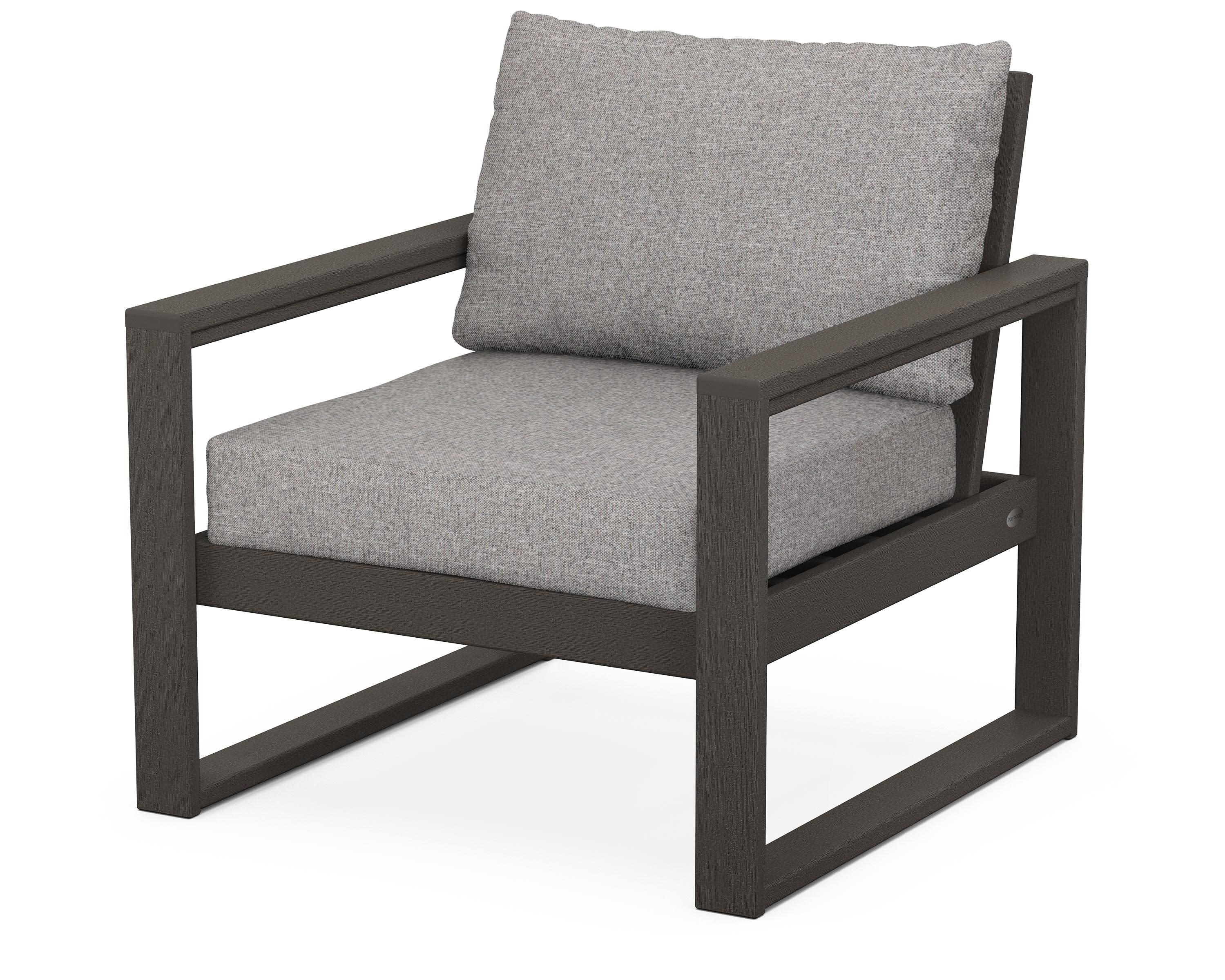 EDGE Club Chair in Vintage Coffee / Grey Mist