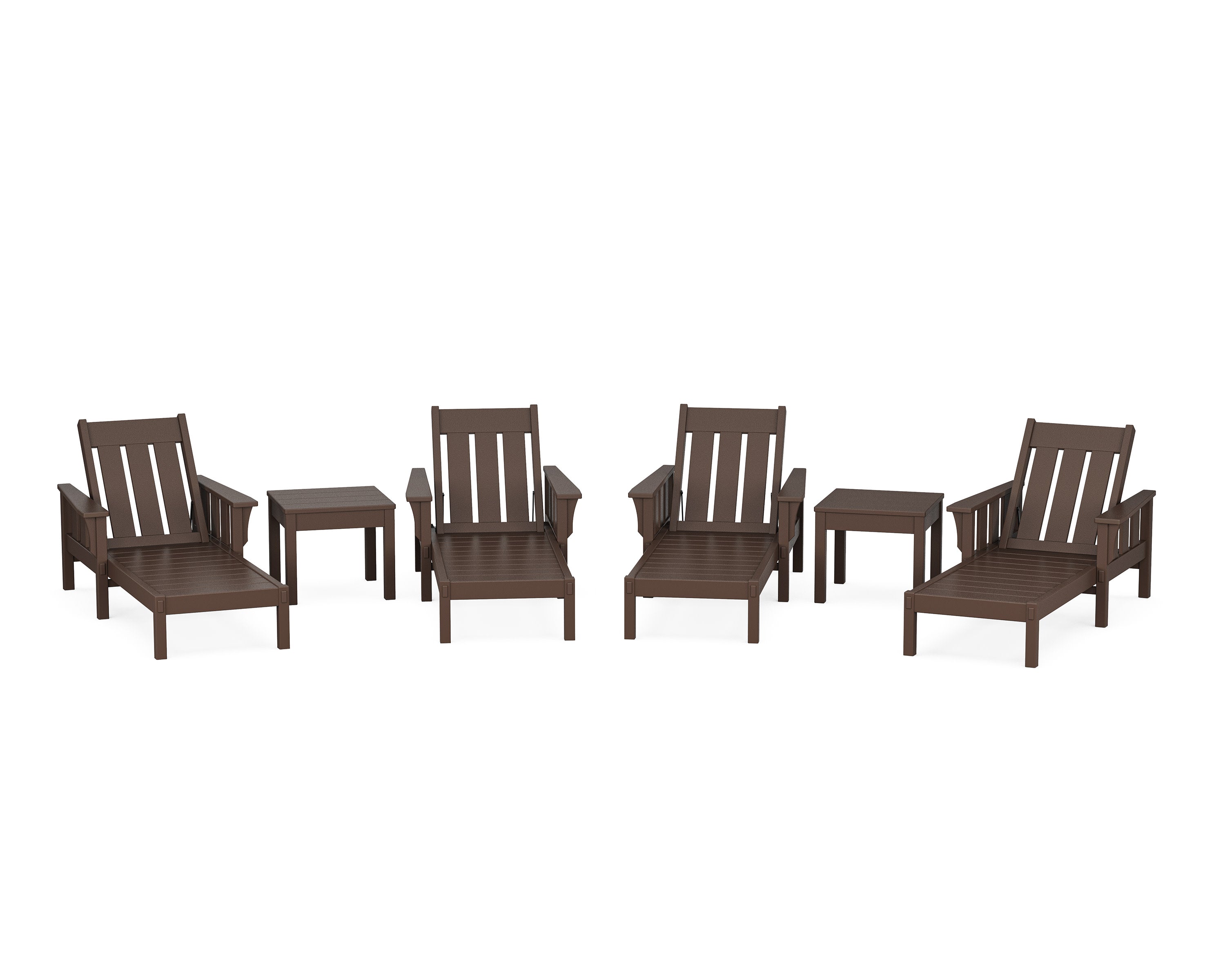Acadia 6-Piece Chaise Set in Mahogany