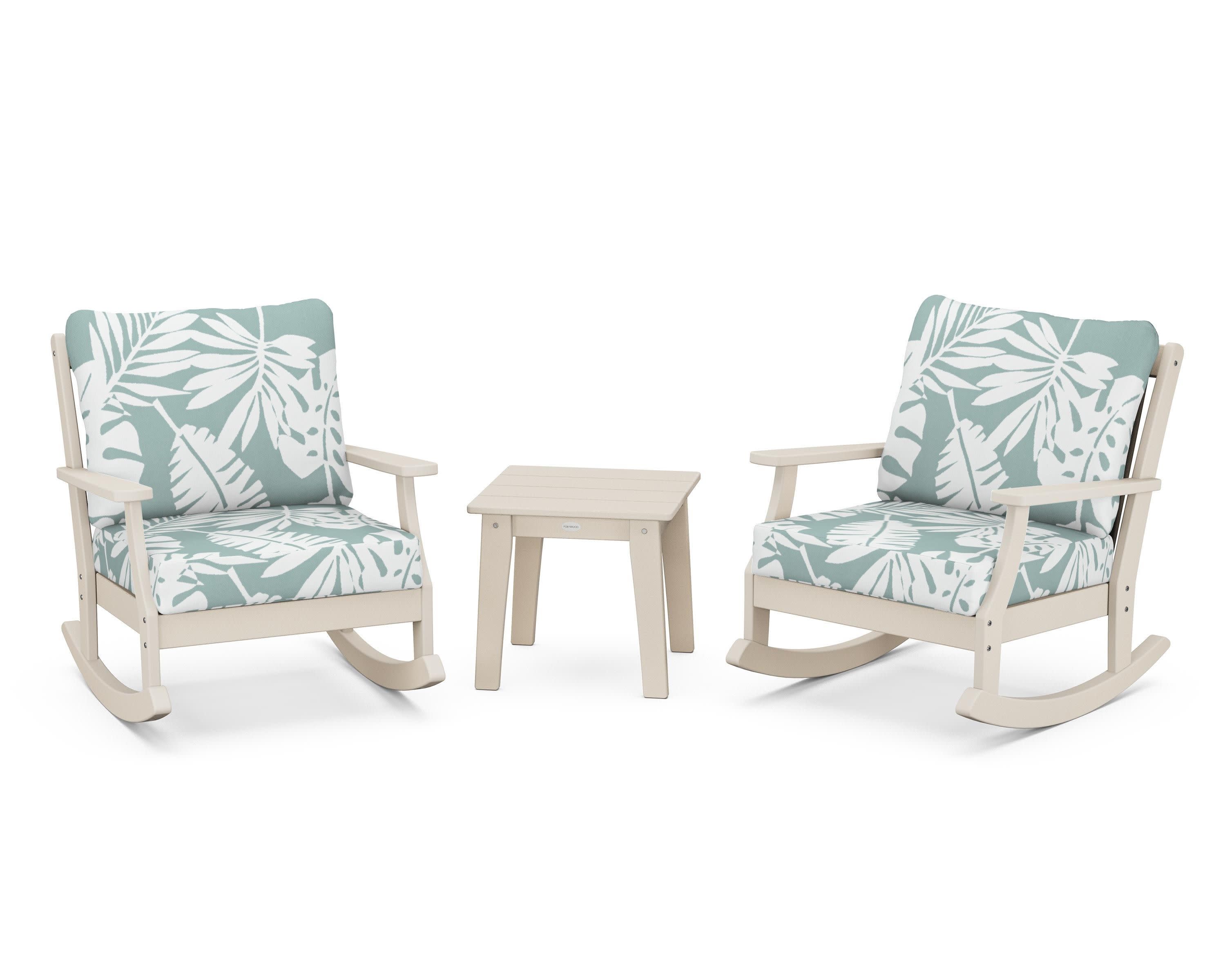 Braxton 3-Piece Deep Seating Rocker Set in Sand / Leaf Glacier Spa