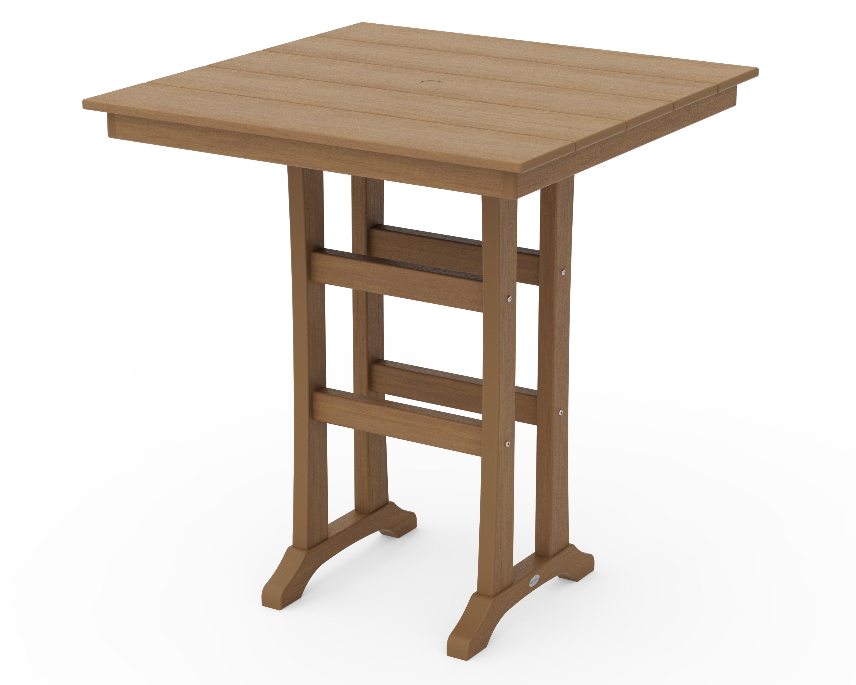 Farmhouse Trestle 37" Bar Table in Natural