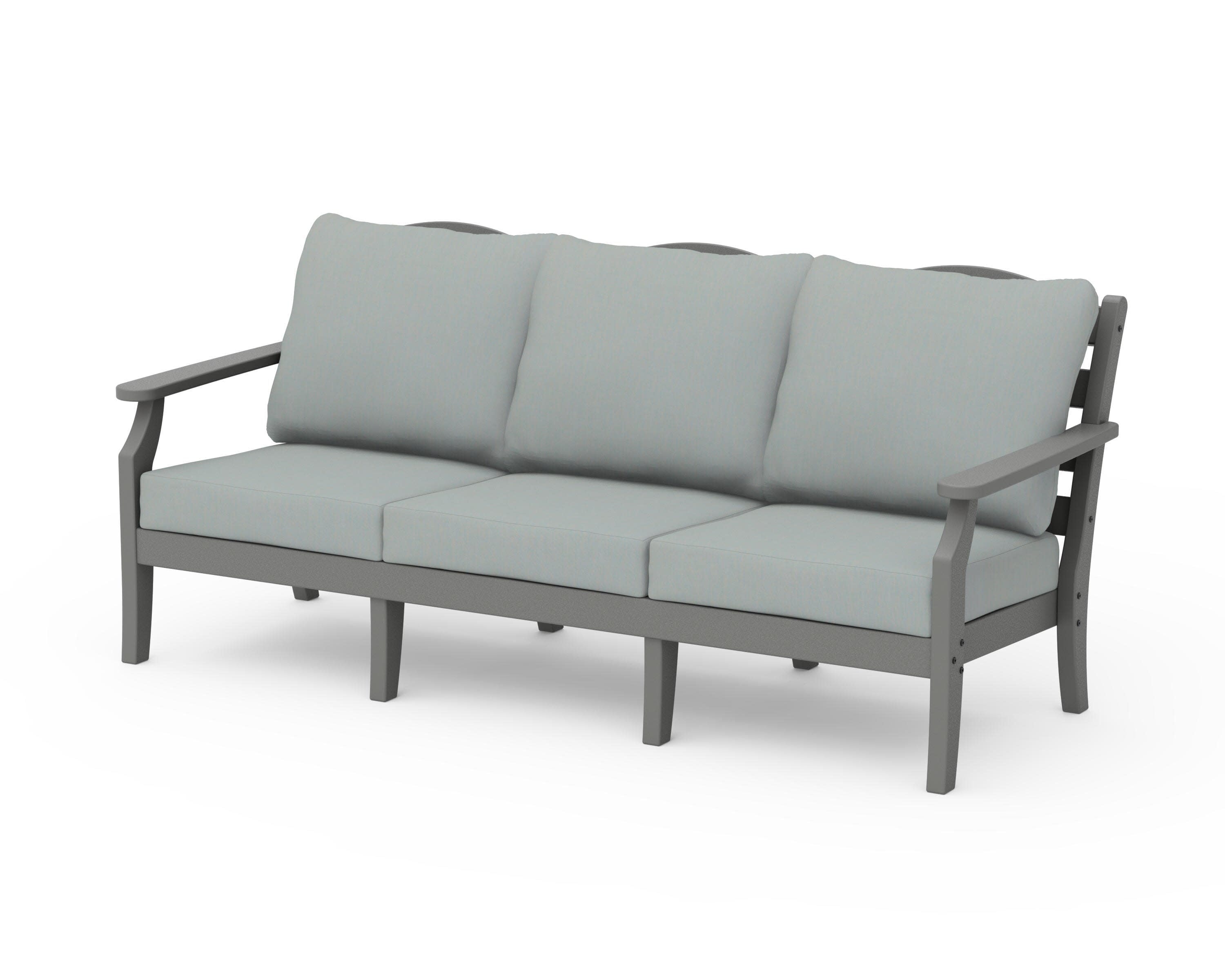 Savannah Deep Seating Sofa in Slate Grey / Spa