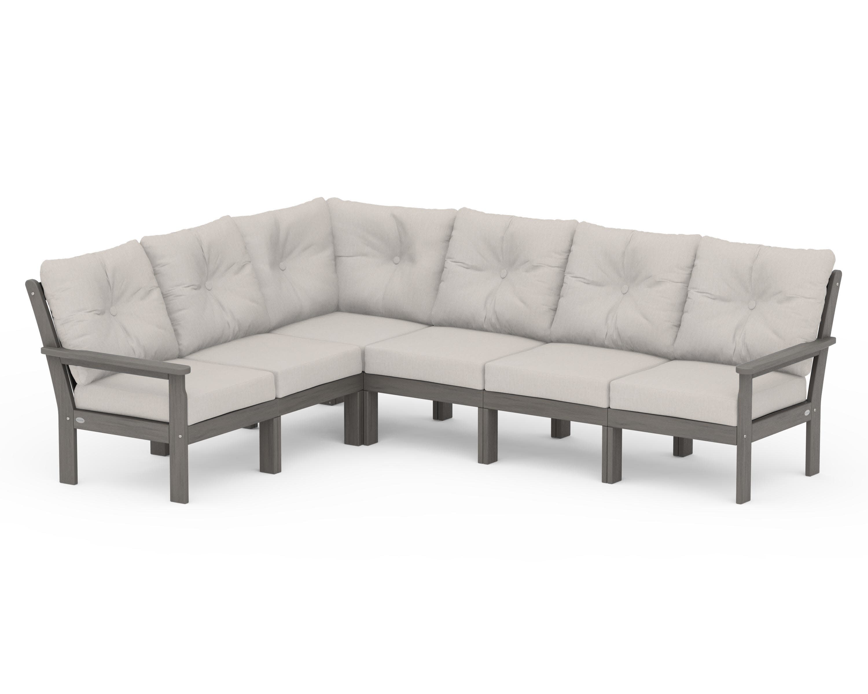 Vineyard 6-Piece Sectional in Driftwood / Cast Ash