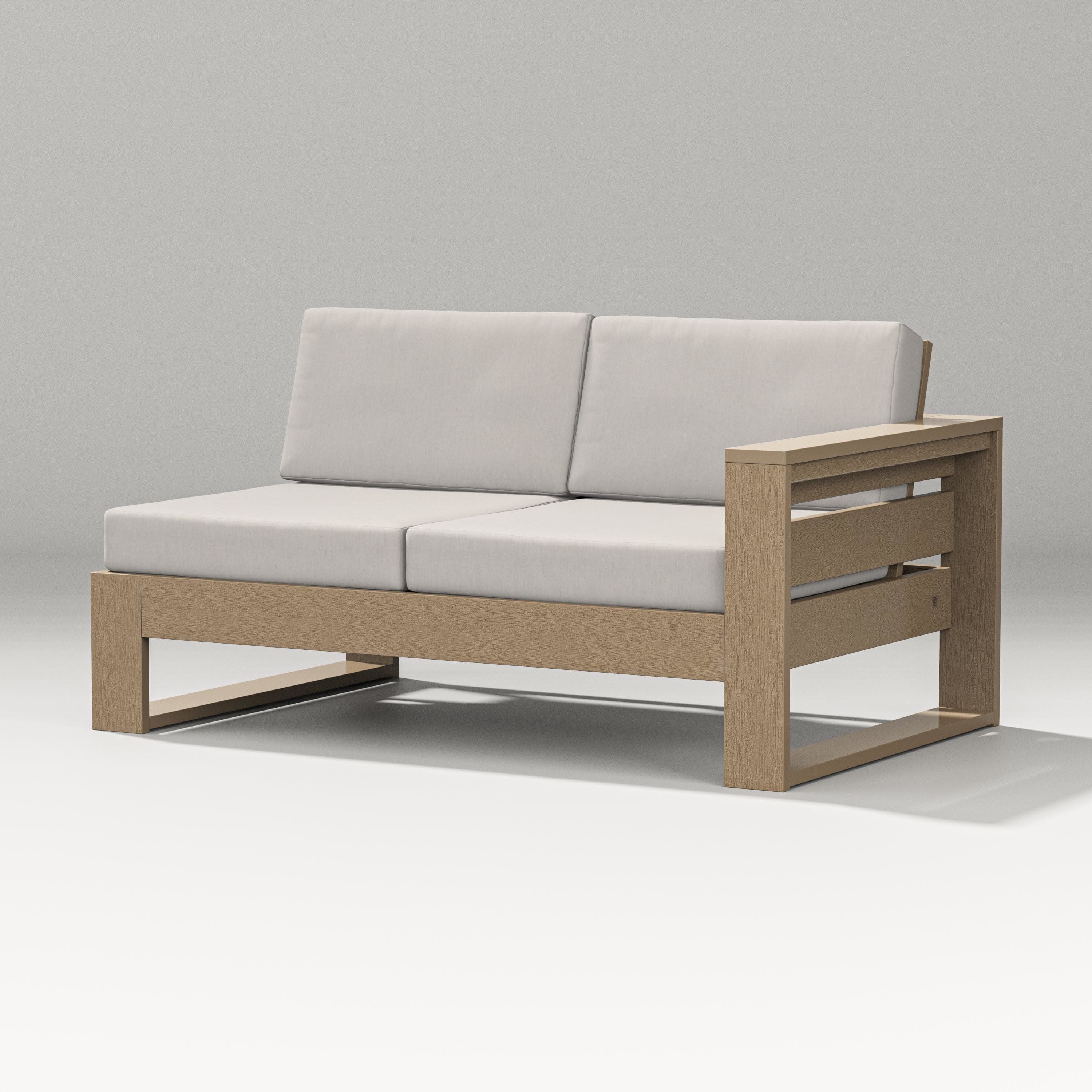 Latitude Modular Right Arm Loveseat in Vintage Sahara / Cast Ash