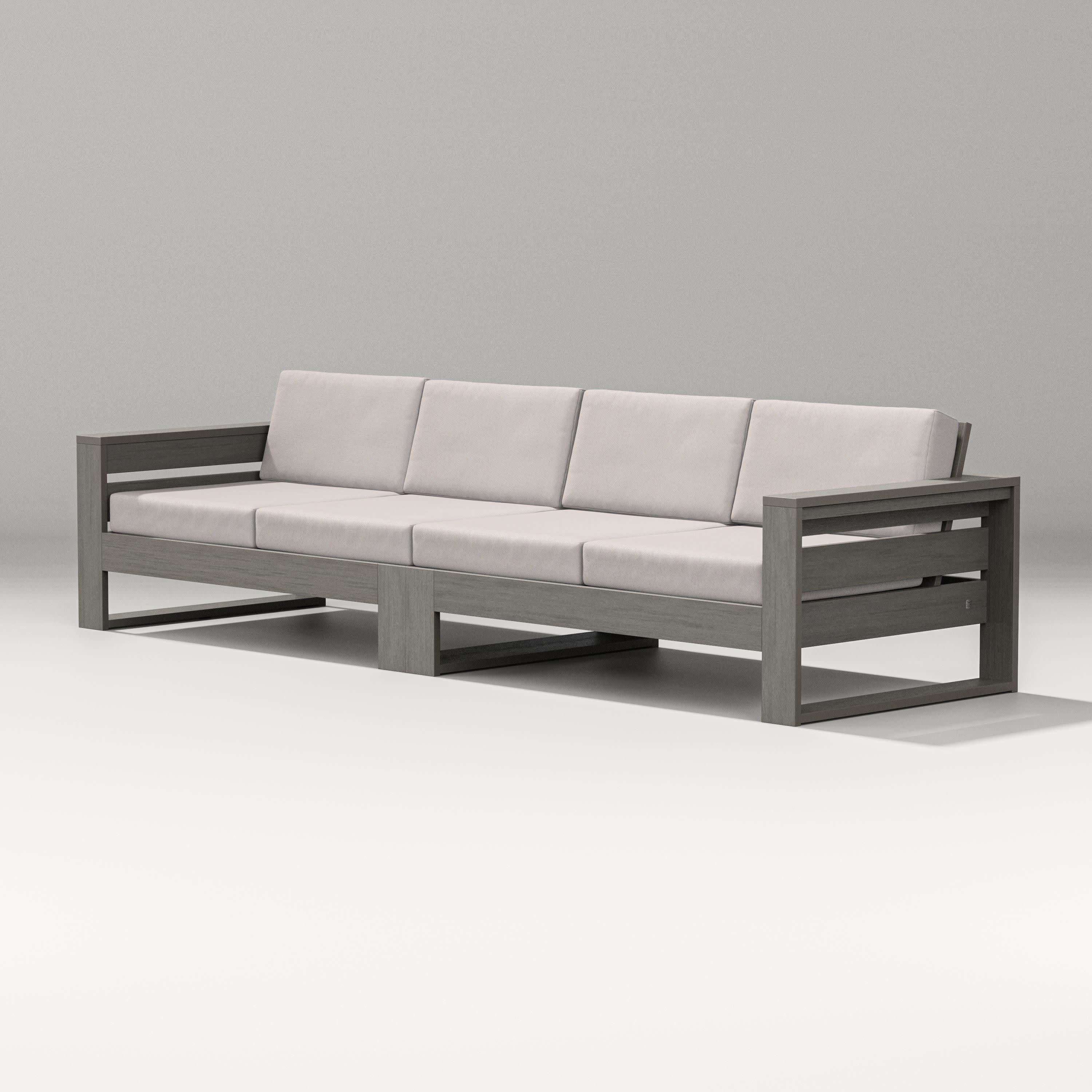 Latitude Straight Sectional in Driftwood / Dune Burlap